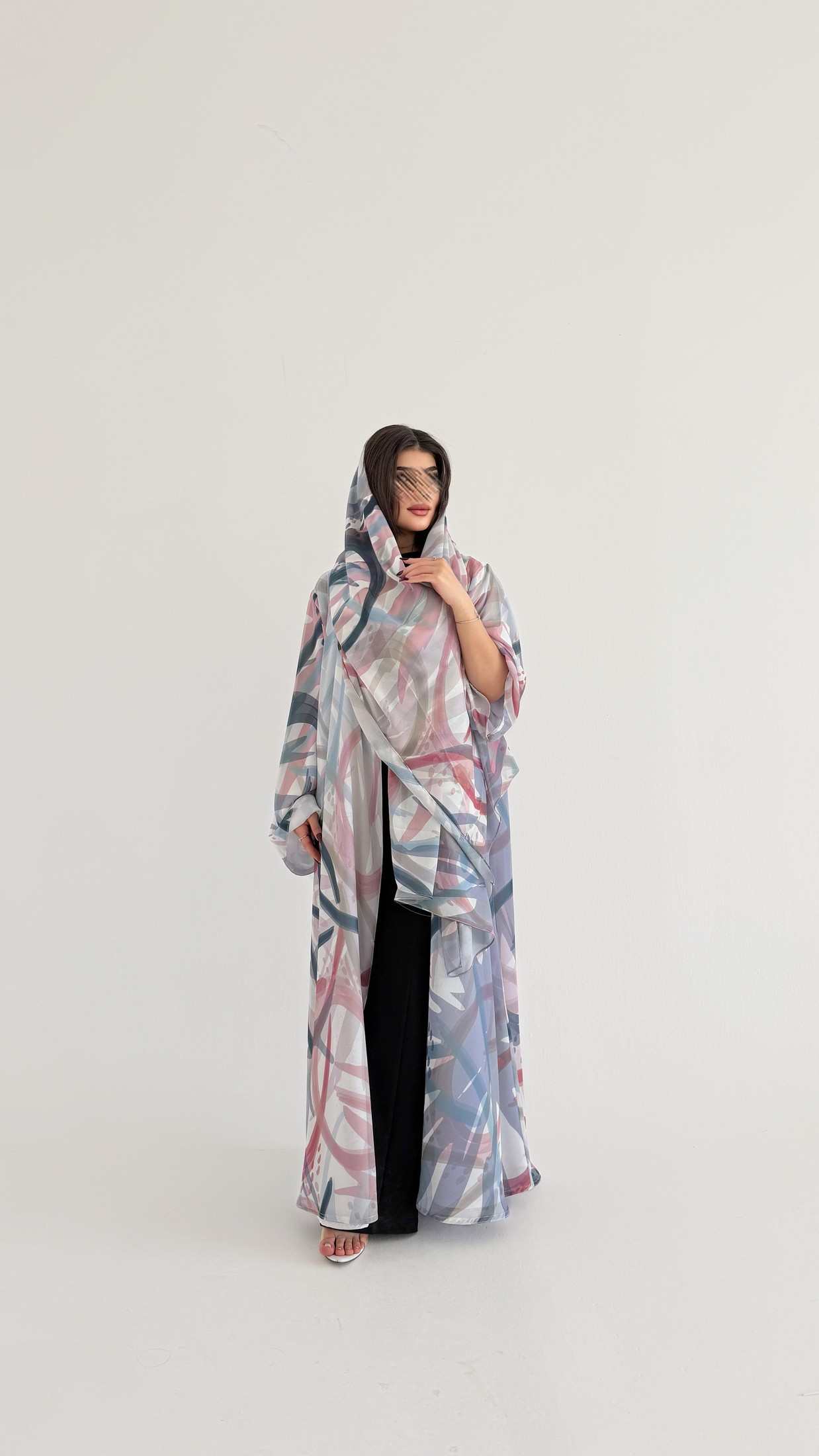 MWT1075 - عباية طباعة | Printed Abaya - Aya