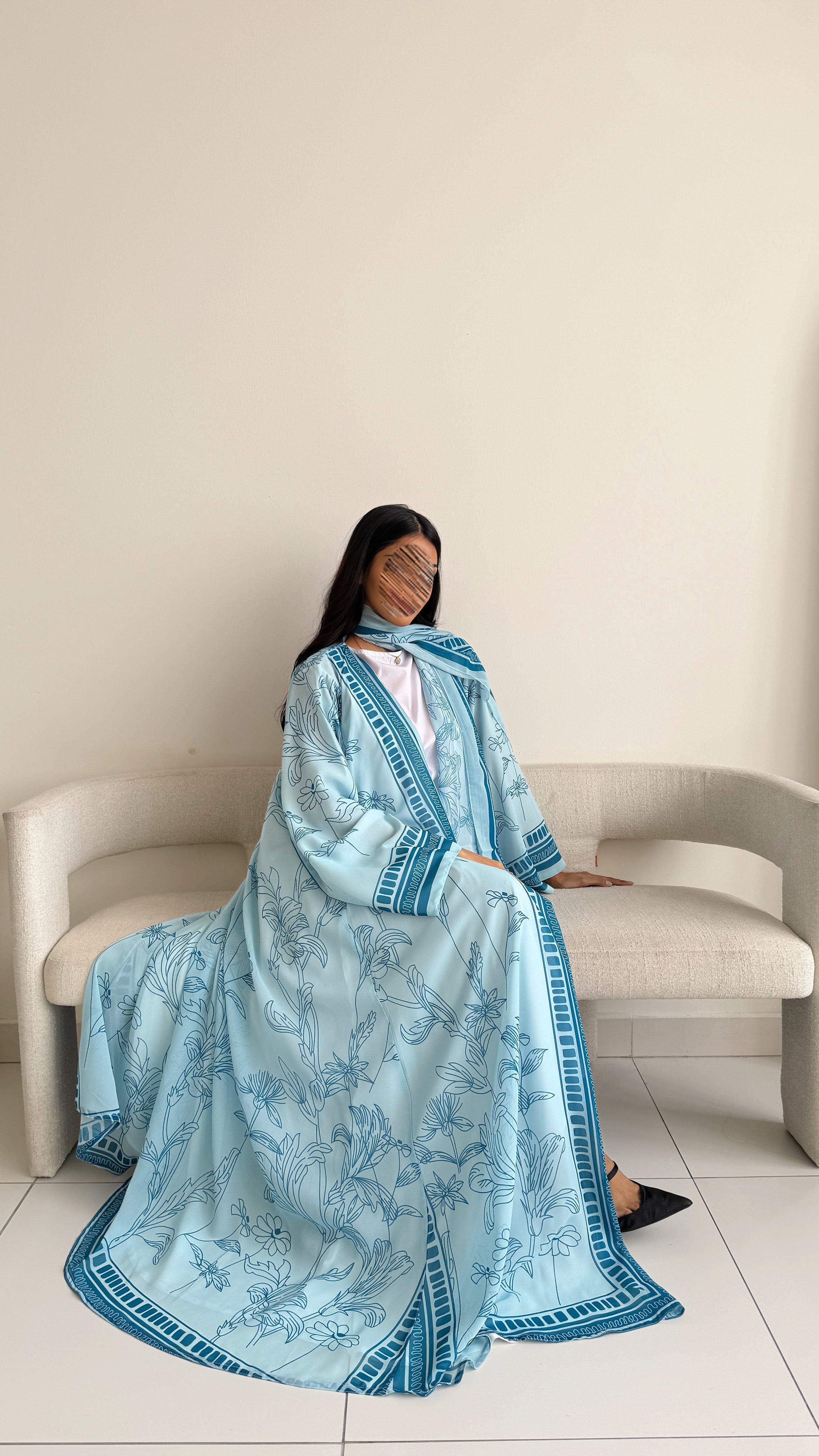 MWT2064 - عباية طباعة صيفية | Summer printed abaya - Aya