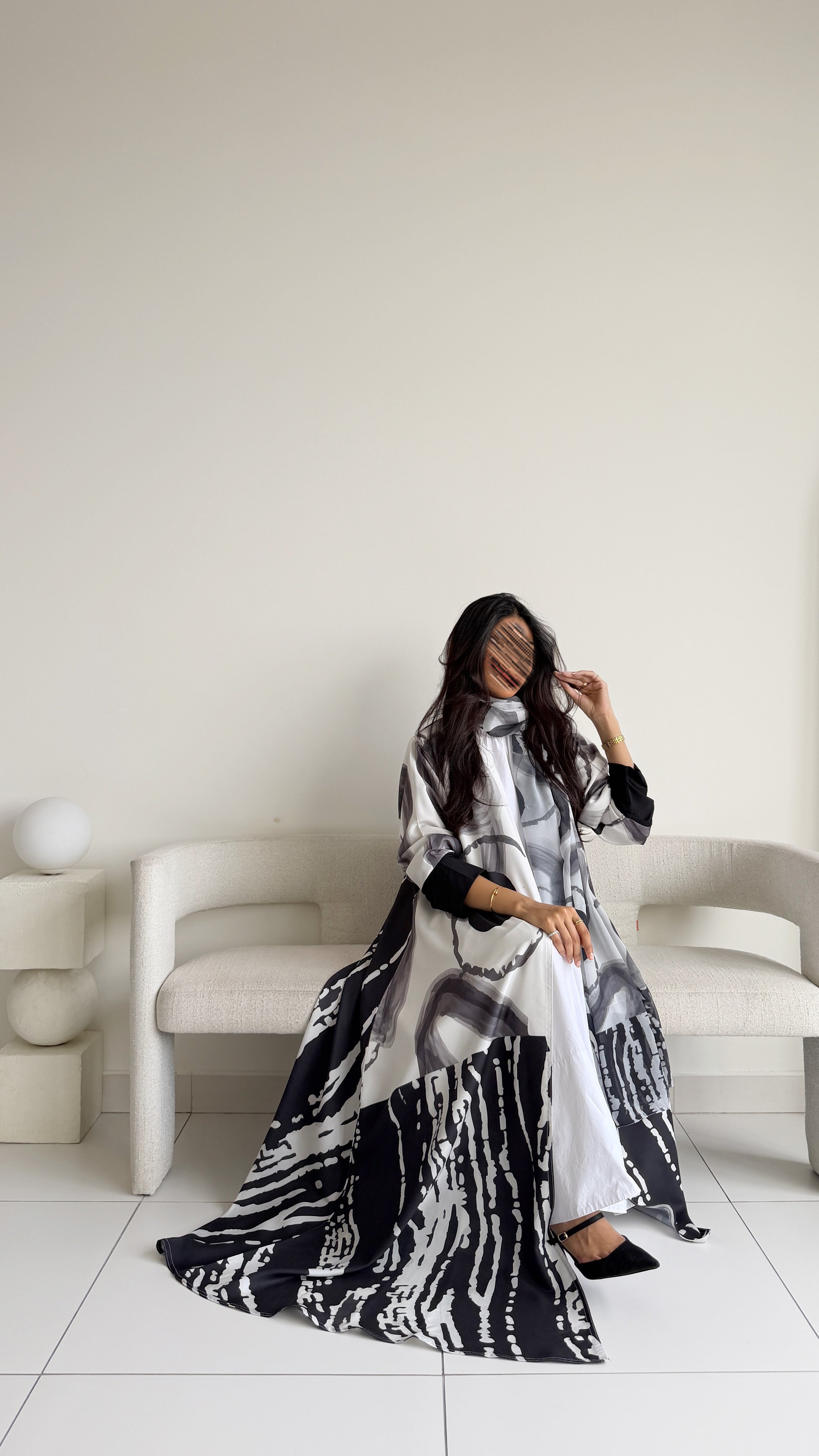 MWT1163 - عباية طباعة | Printed Abaya - Aya