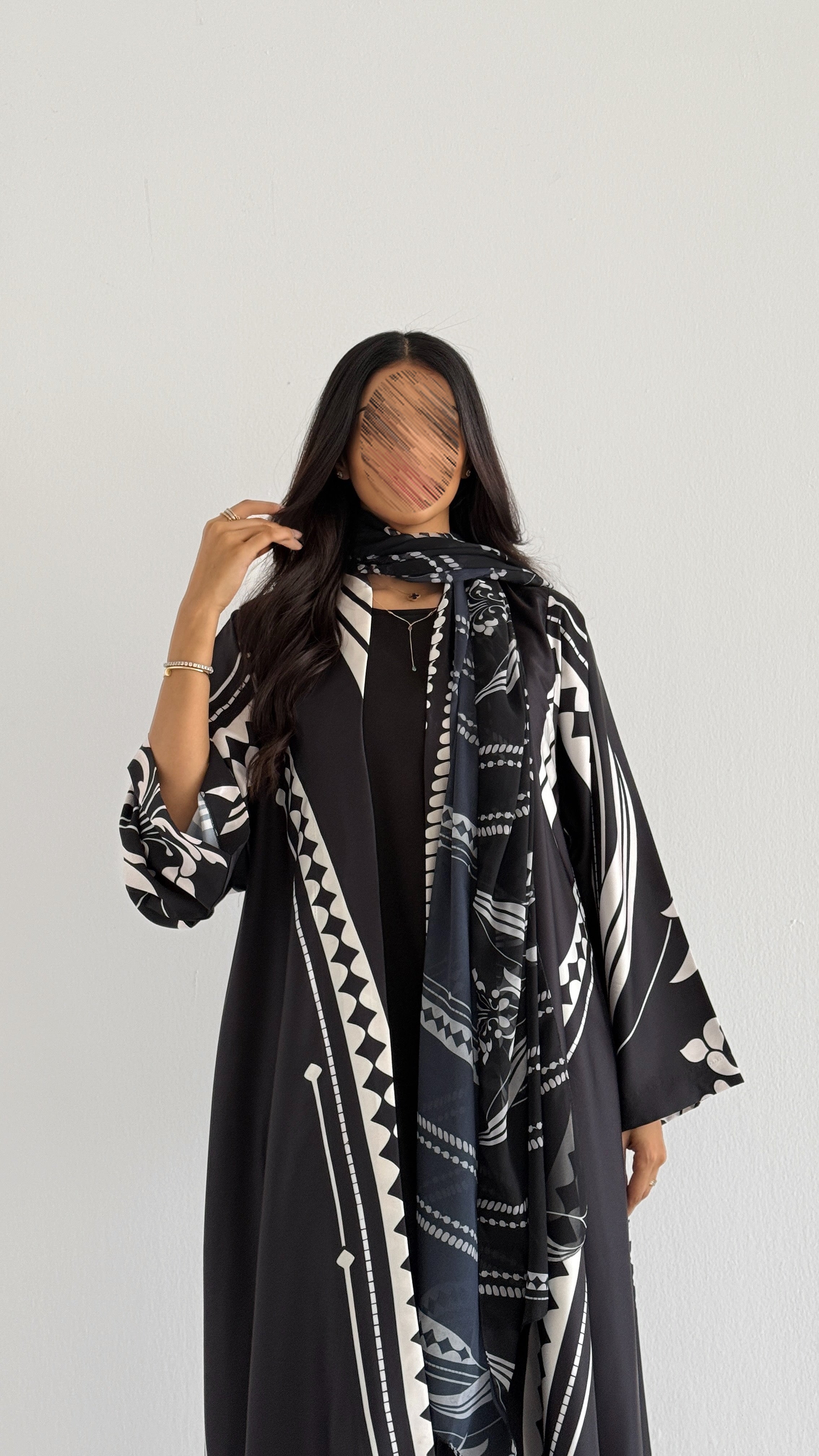 MWT1132 - عباية طباعة | Printed Abaya - Aya