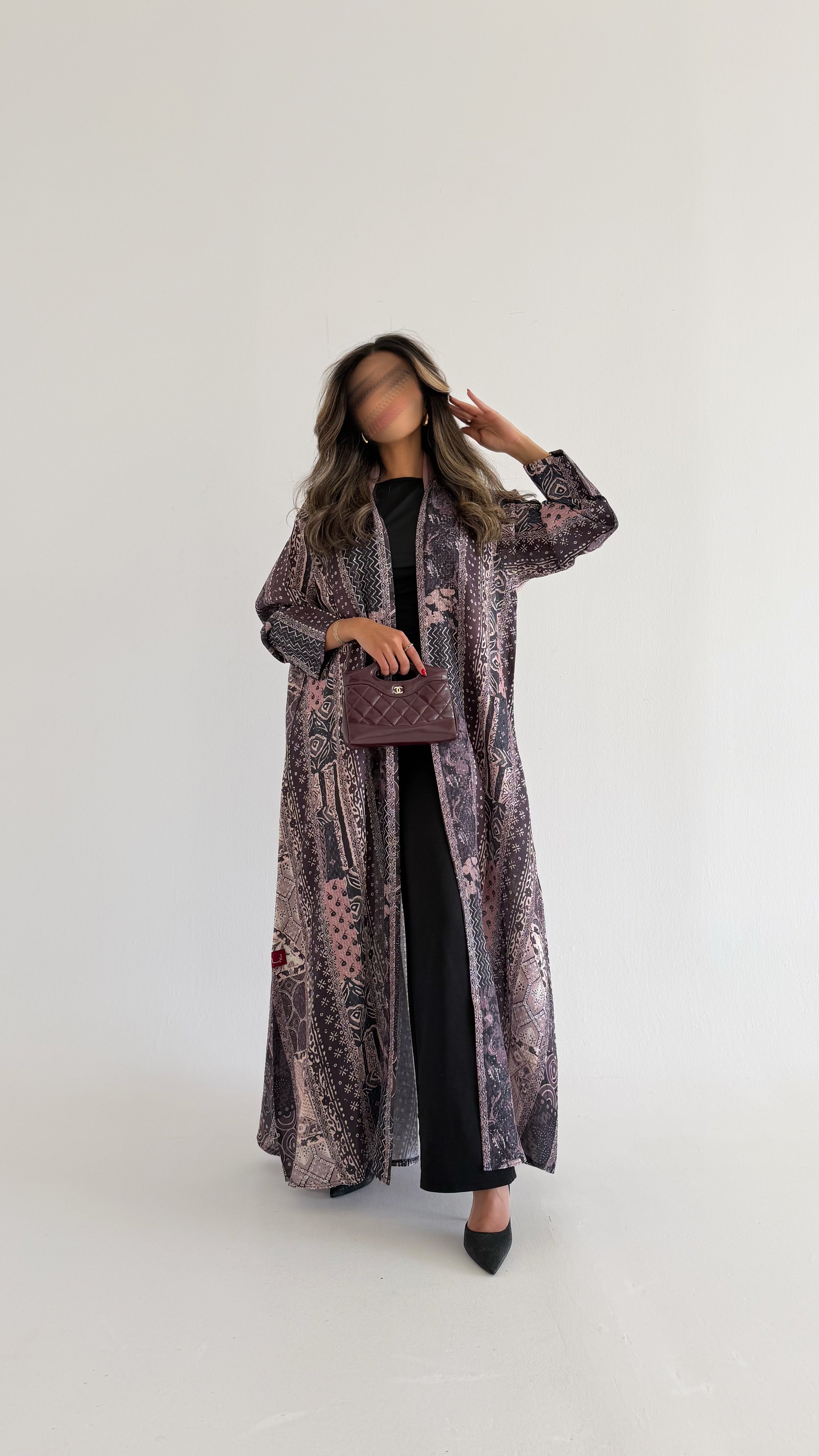 MWT533 - عباية لنن تطريز هندي - Aya