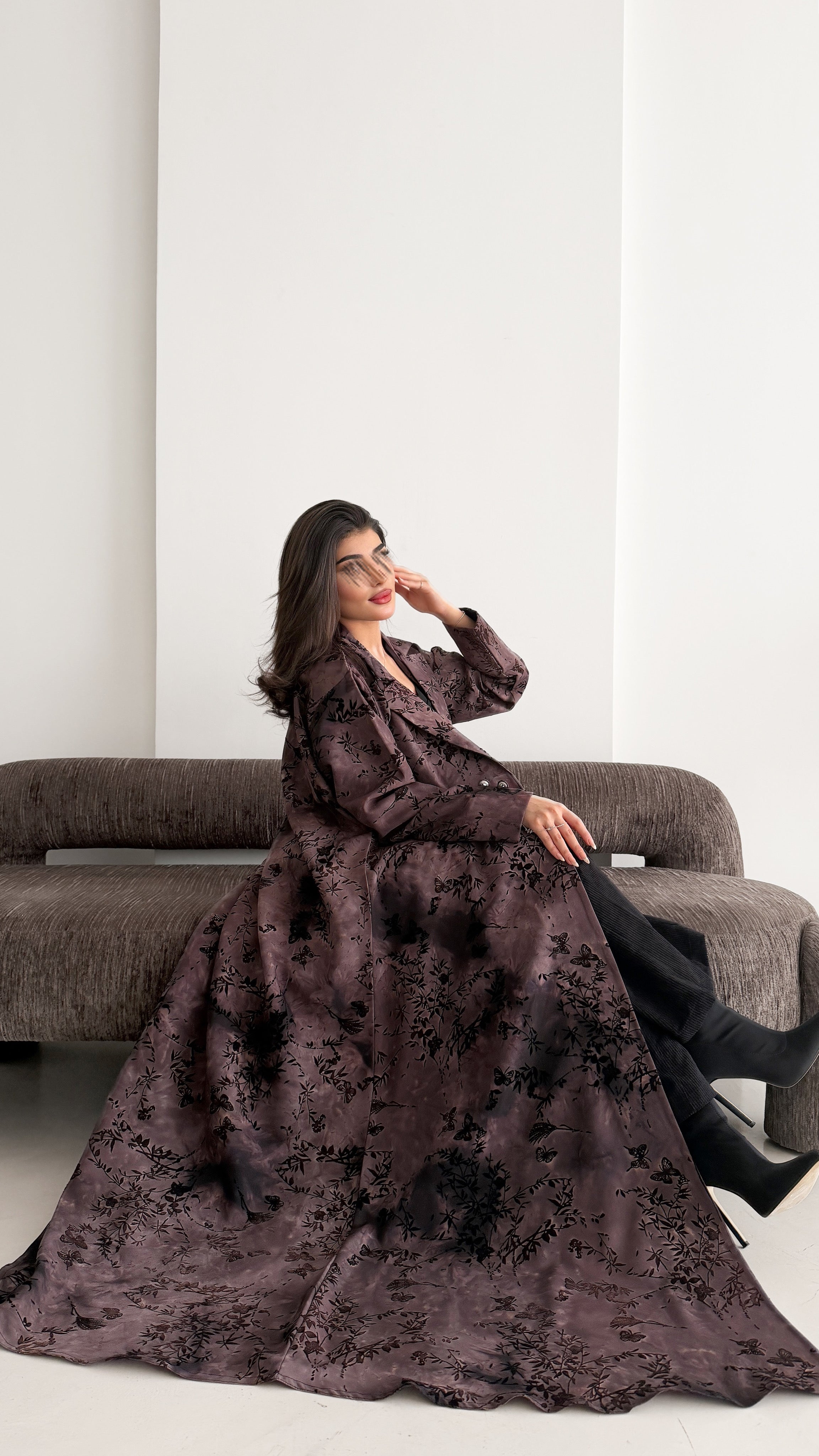 MW2025 - عباية كريب مشجر - Aya