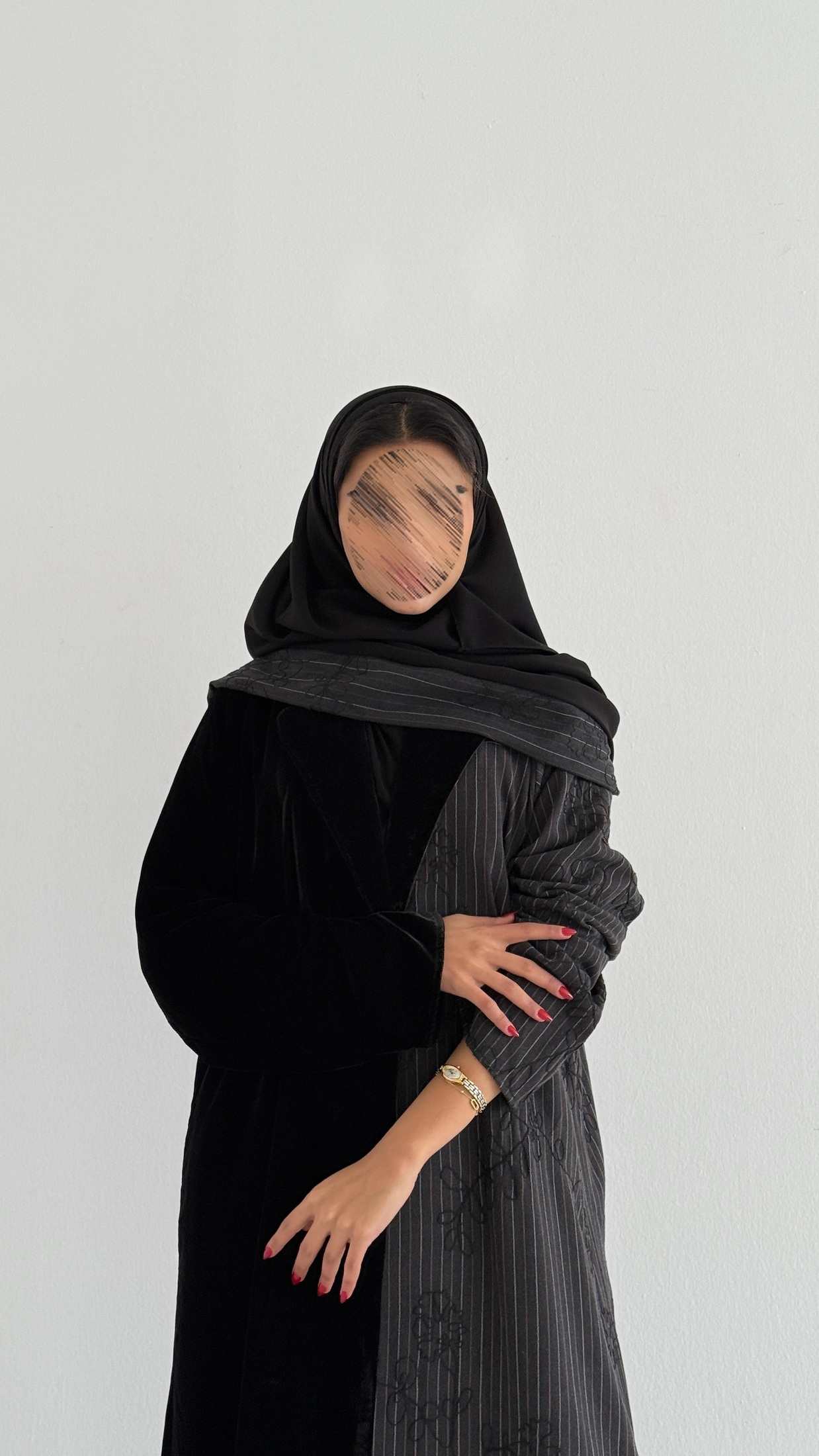 MW1856 - عباية بليزر غير متماثل لتعطي طابع الراقي - Aya