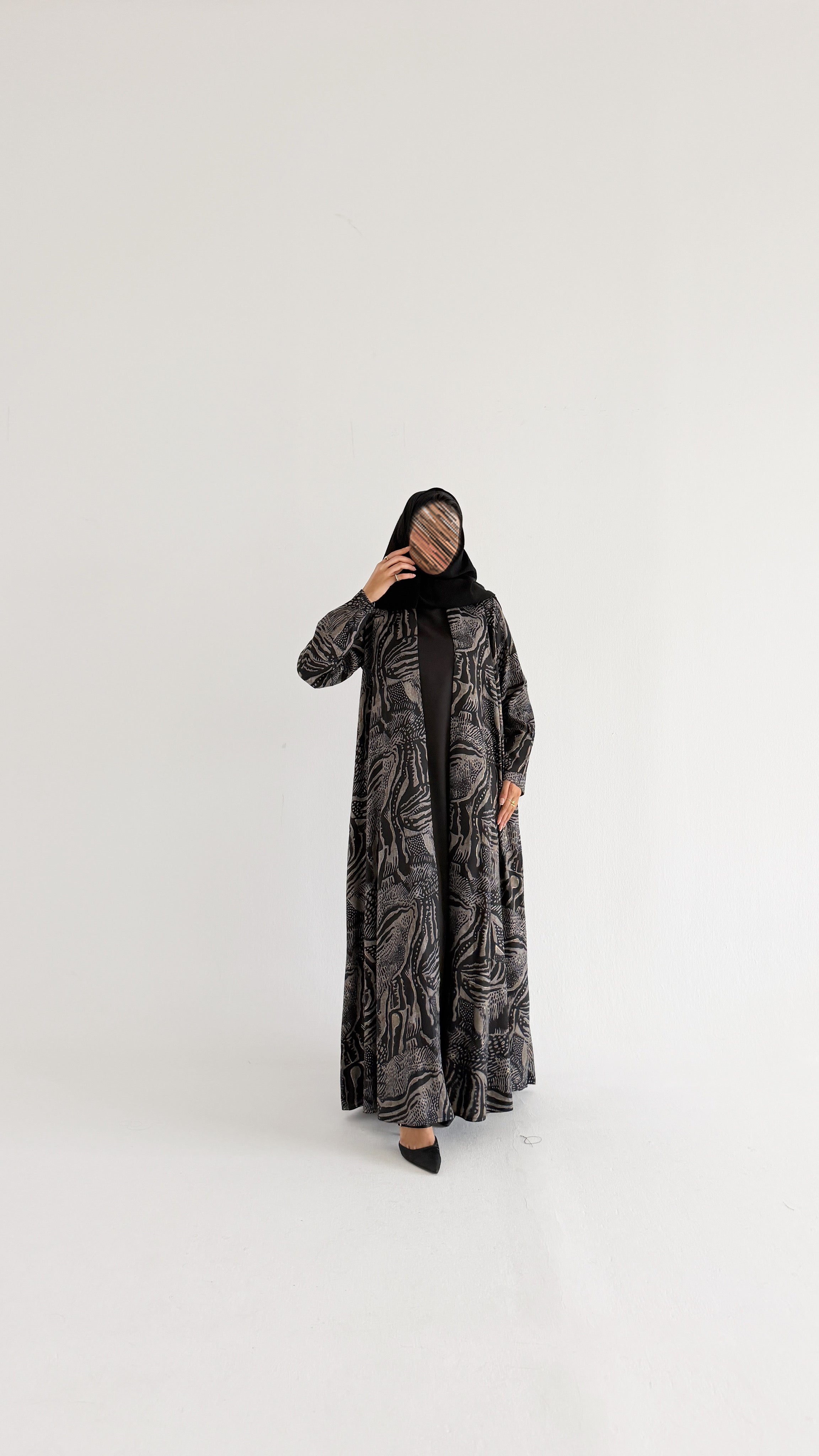 MWT2027 - عباية لنن صيفية | Summer linen abaya - Aya