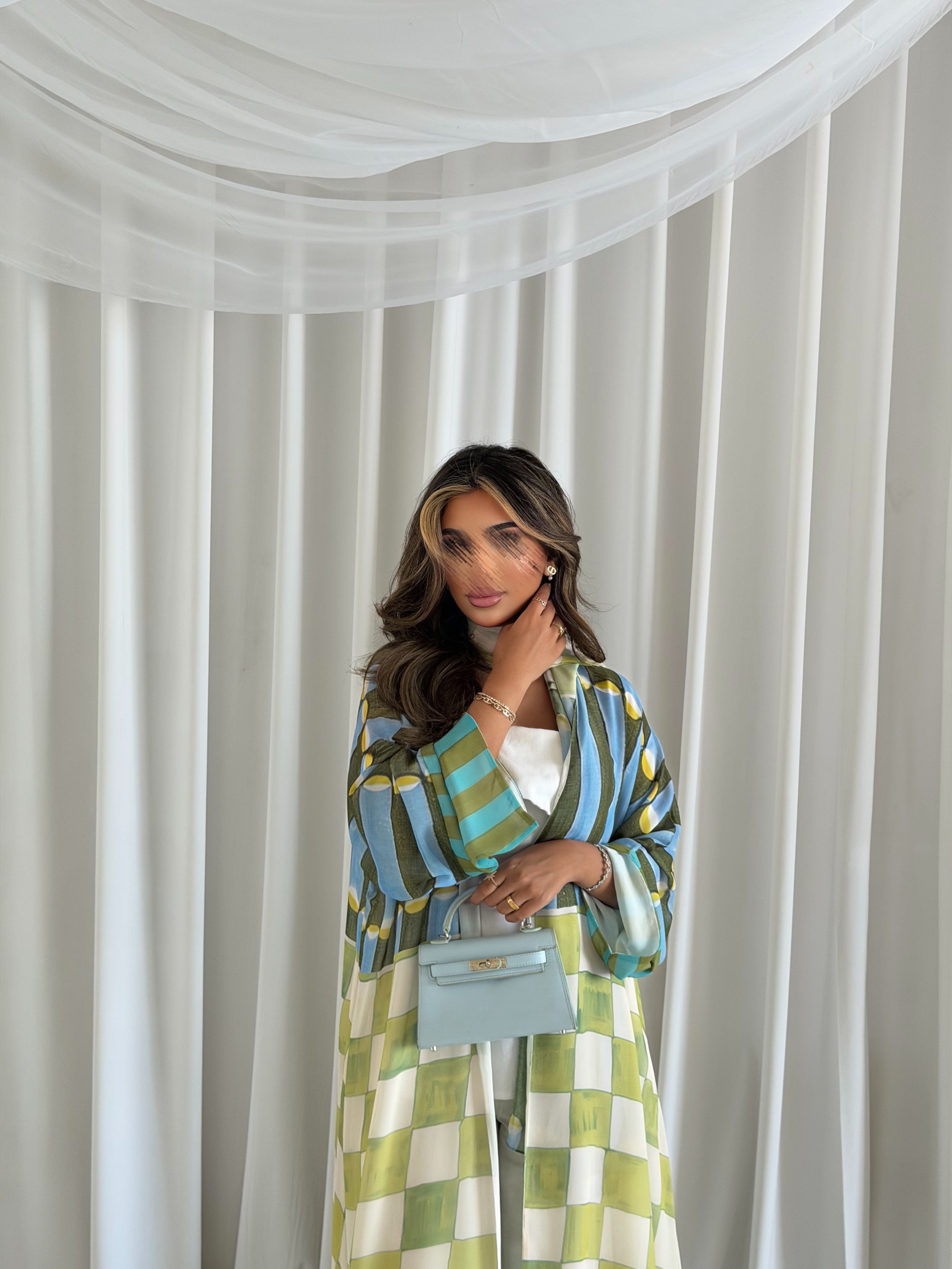 MWT2110 - عباية طباعة صيفية Summer Printed Abaya