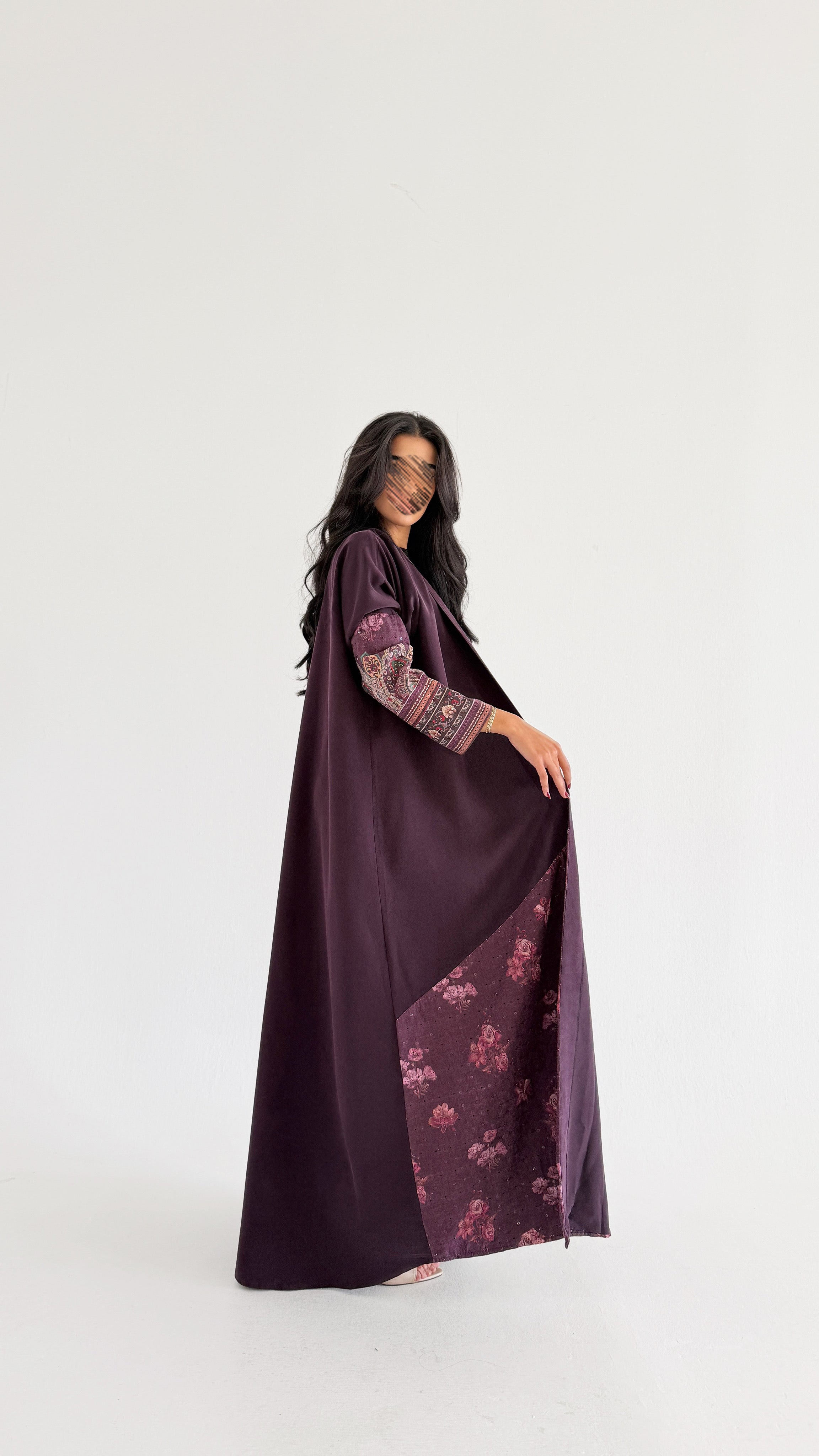 MWT1027 - عبايه بتدخيله ركامة هندي - Aya