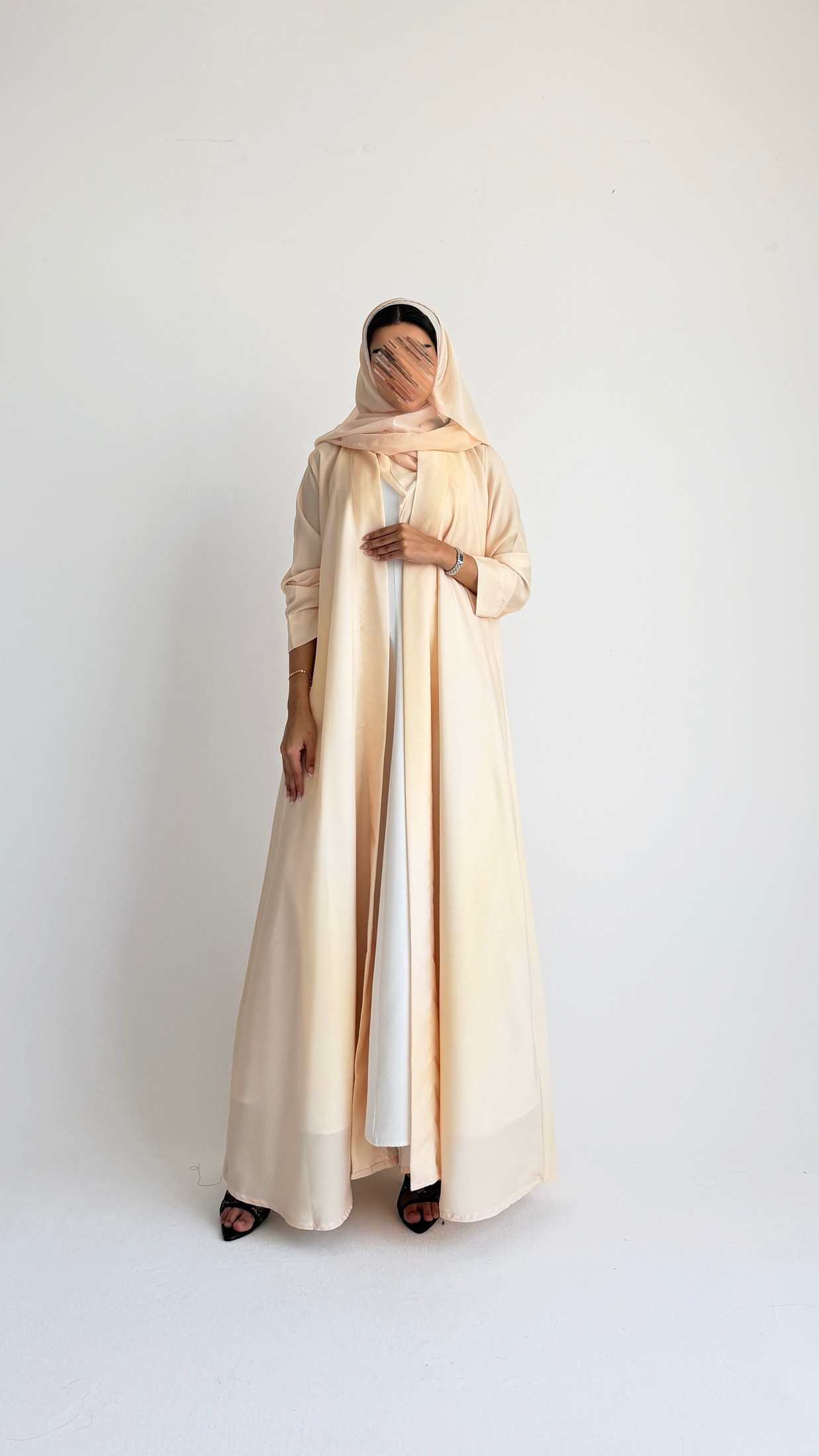 MW1475 - عباية مطبوعة صيفية | Butter Yellow Grace - Aya