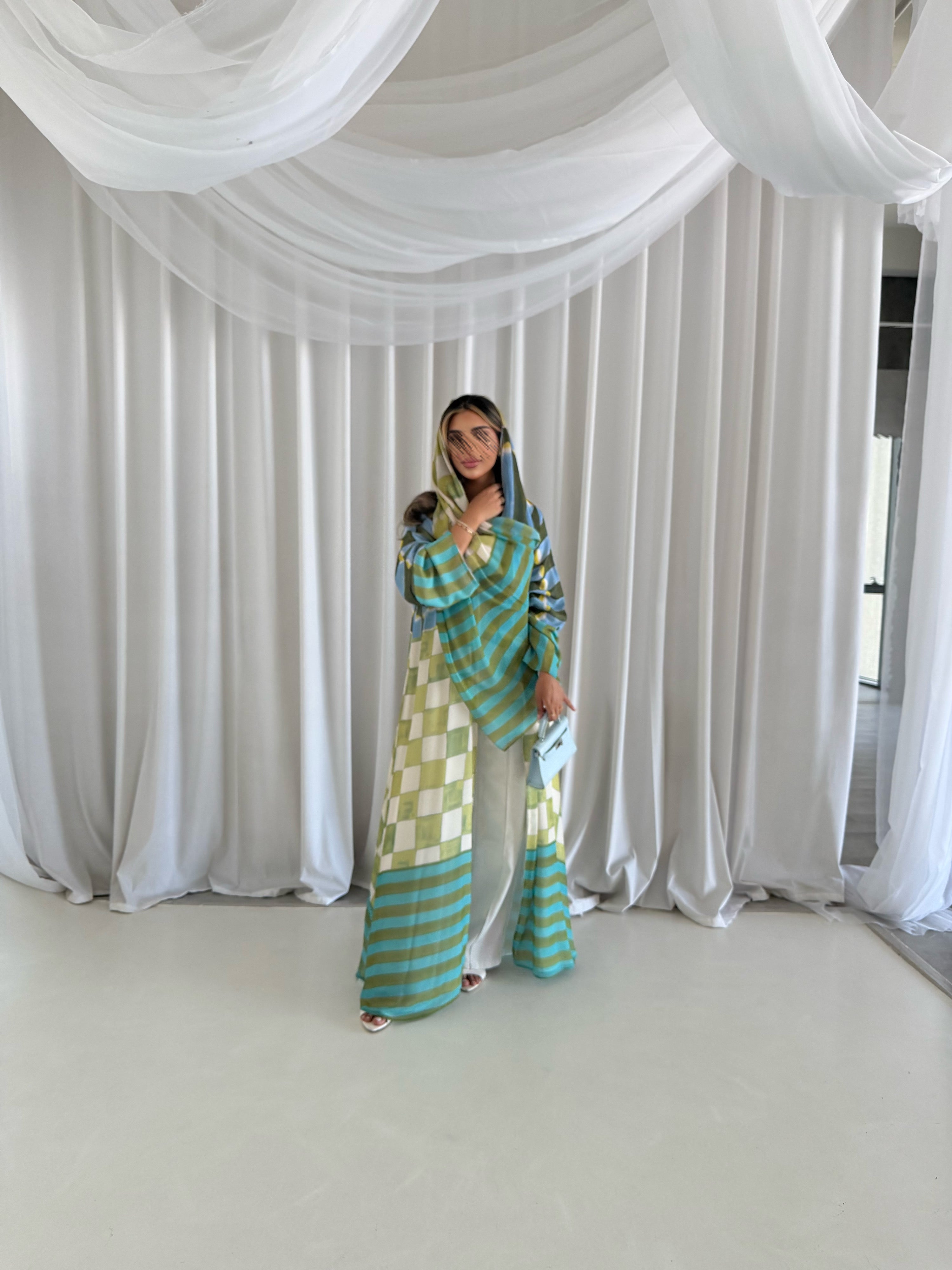 MWT2110 - عباية طباعة صيفية Summer Printed Abaya
