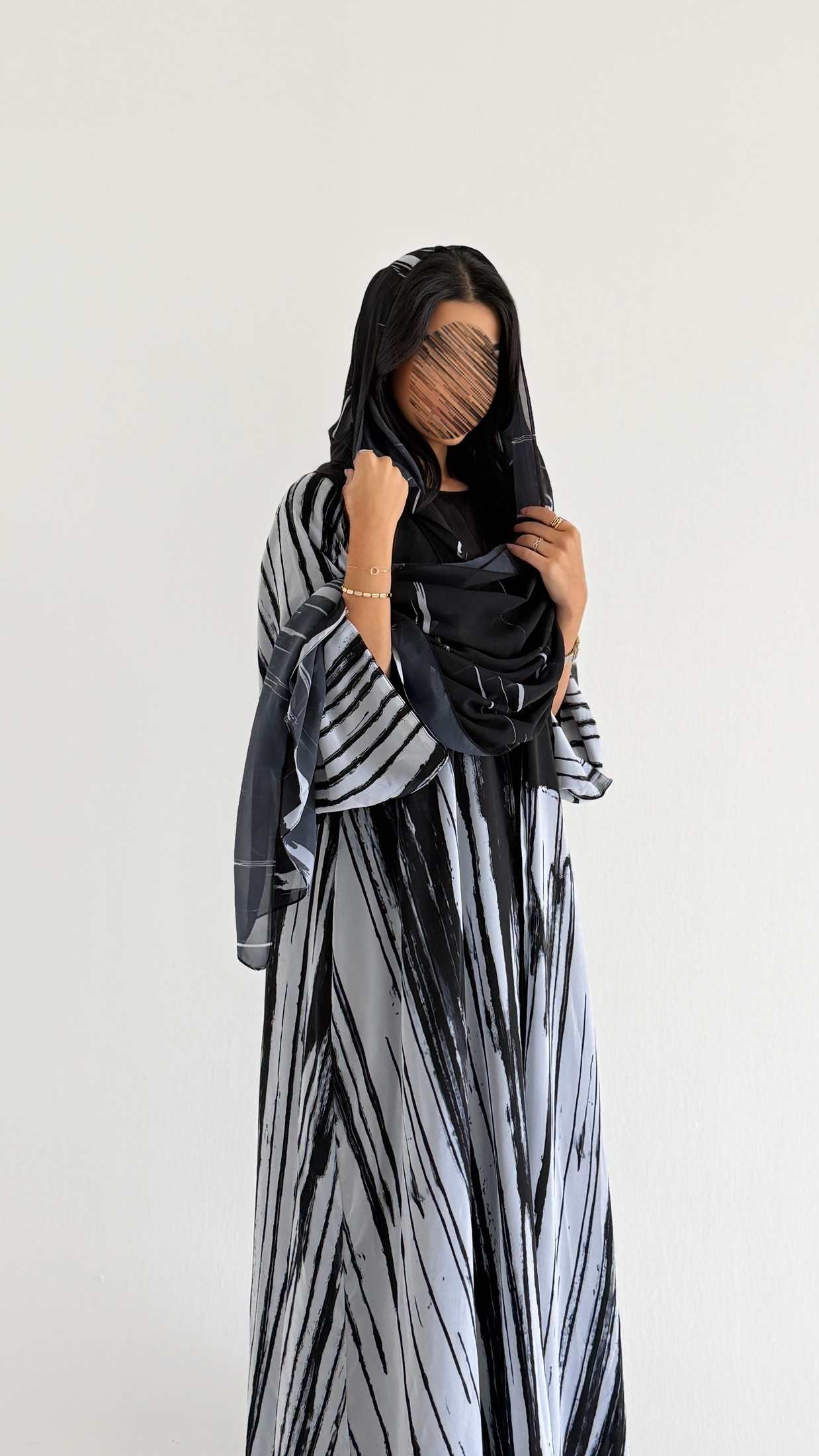 MWT1076 - عباية طباعة | Printed Abaya - Aya