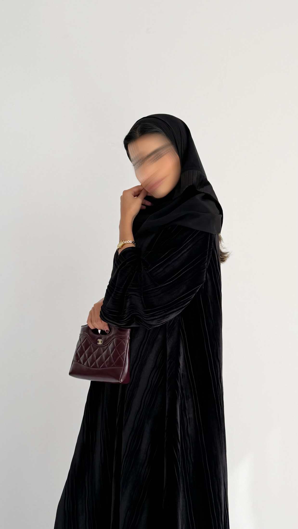 MWT875 - عباية مخمل بيليسية - Aya