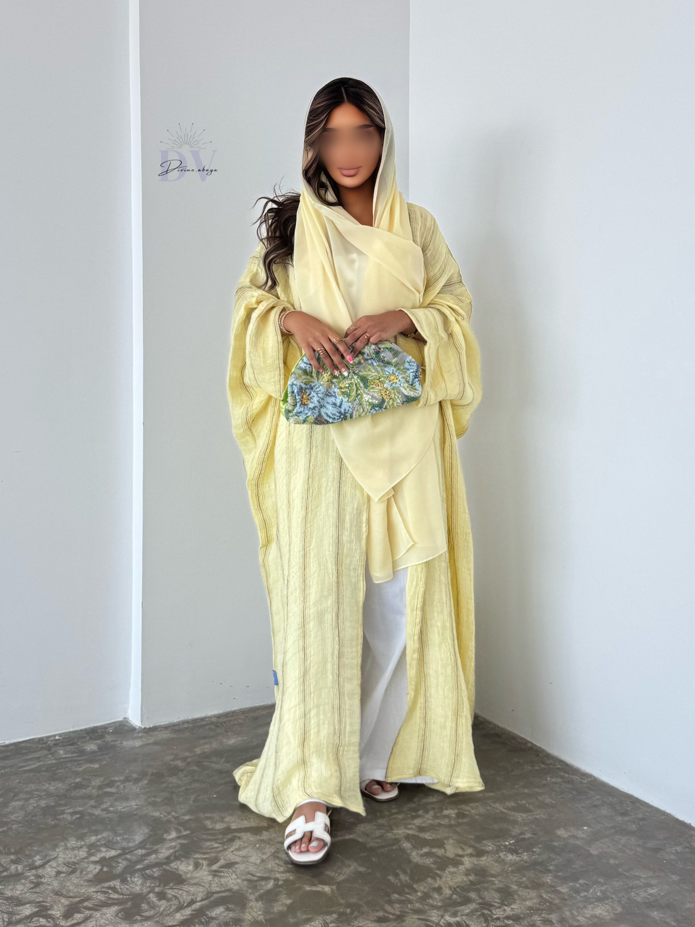 MW1672 - عباية لينن طبيعي غير مبطن قصة نص بشت - Aya