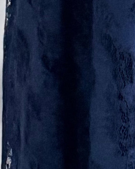 MWT5057 - قماش كحلي دانتيل مبطن كامل قصة كلوش - Aya