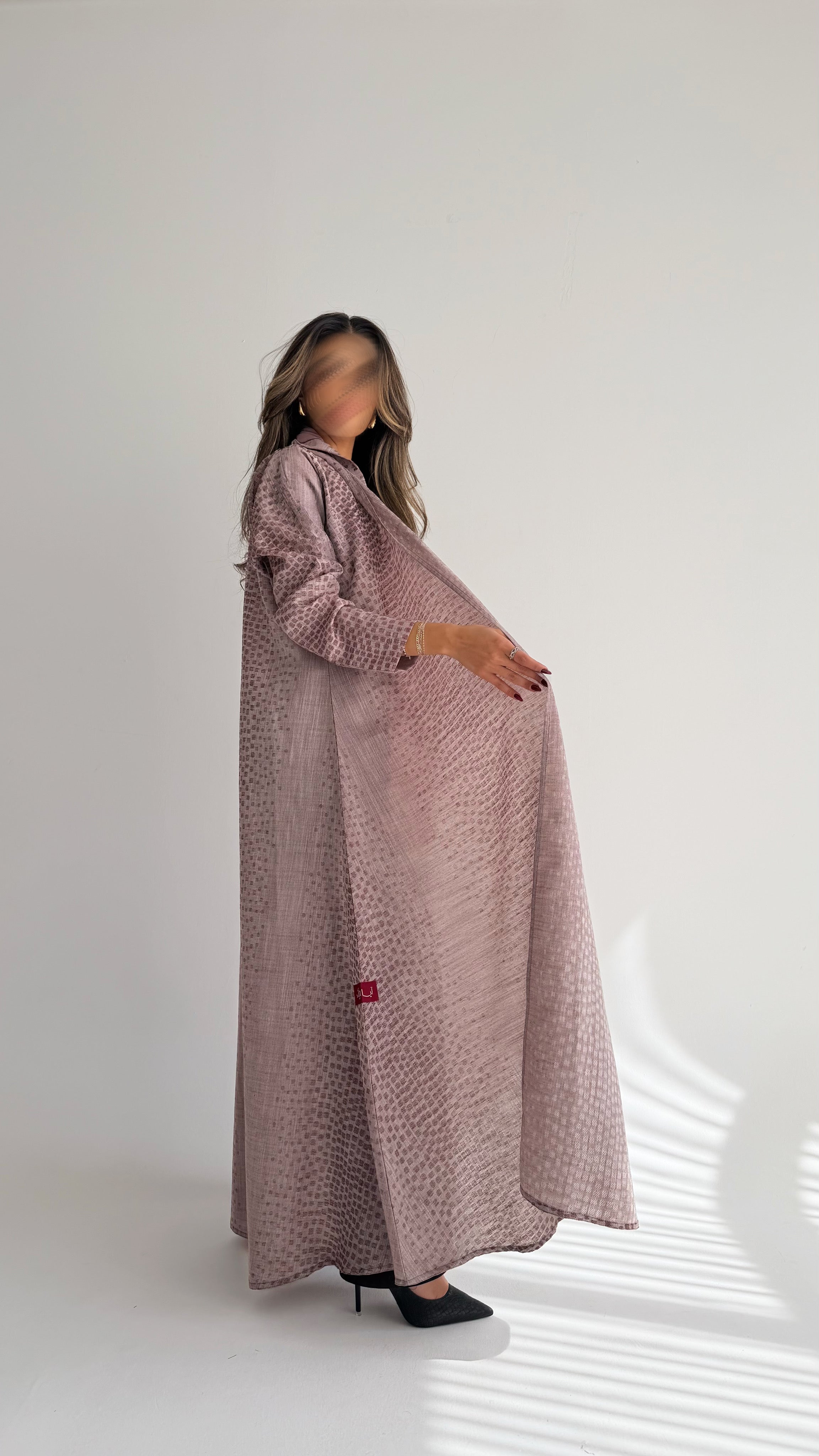 MWT719 - Baby pink linen abaya |عباية لنن - Aya