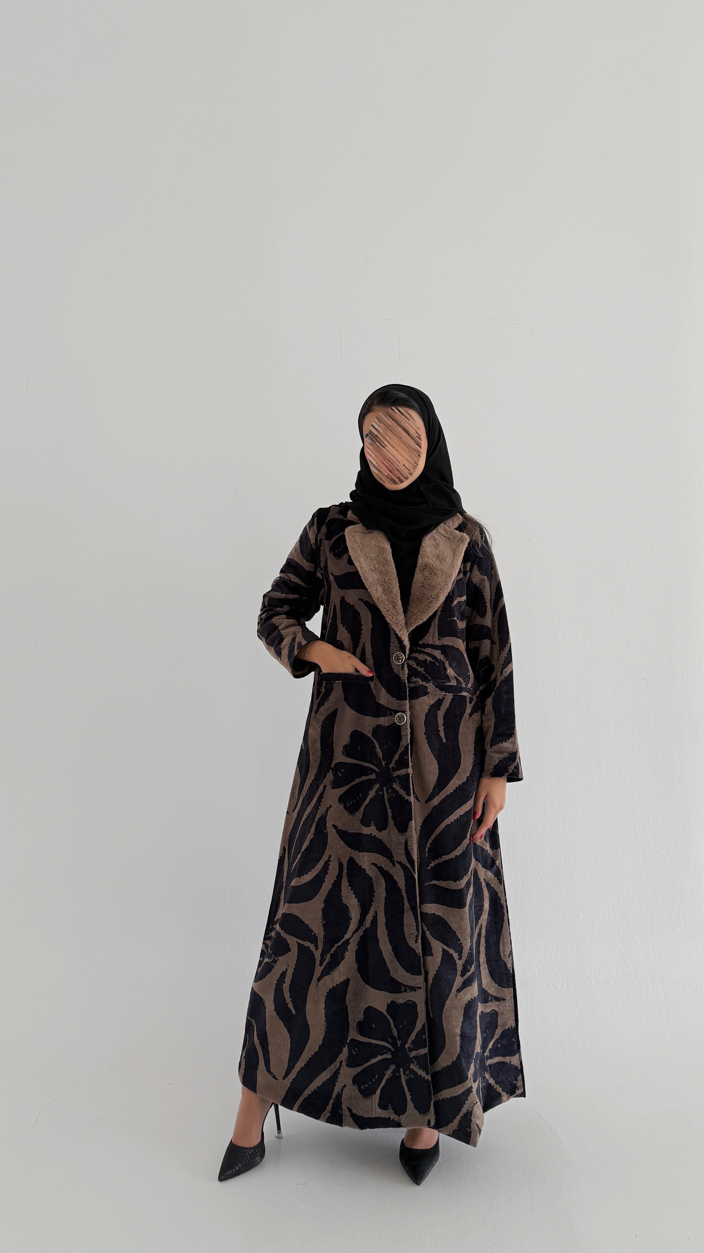 MWT758 - عباية بليزر برينت - Aya