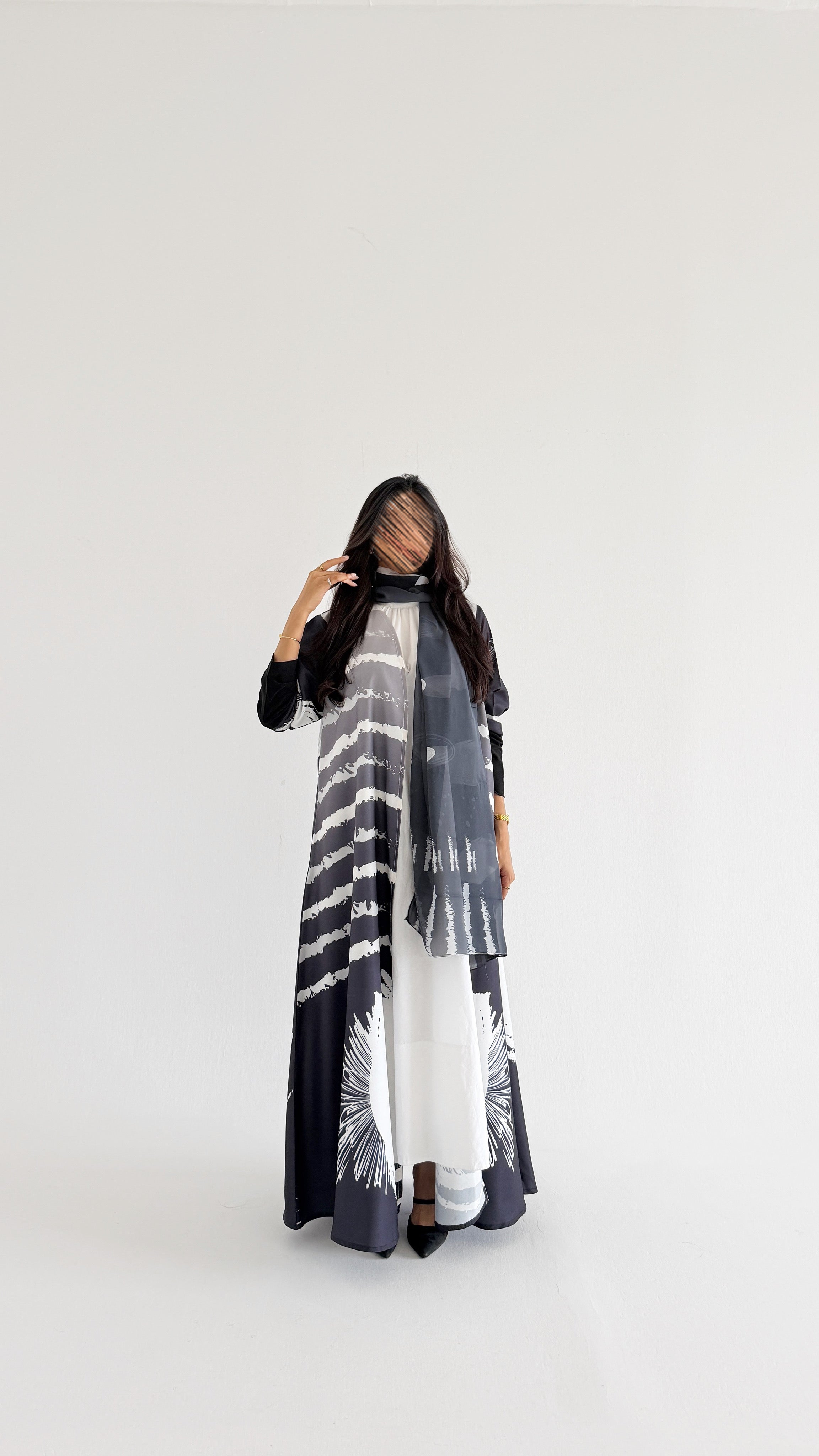 MWT1158 - عباية طباعة | Printed Abaya - Aya