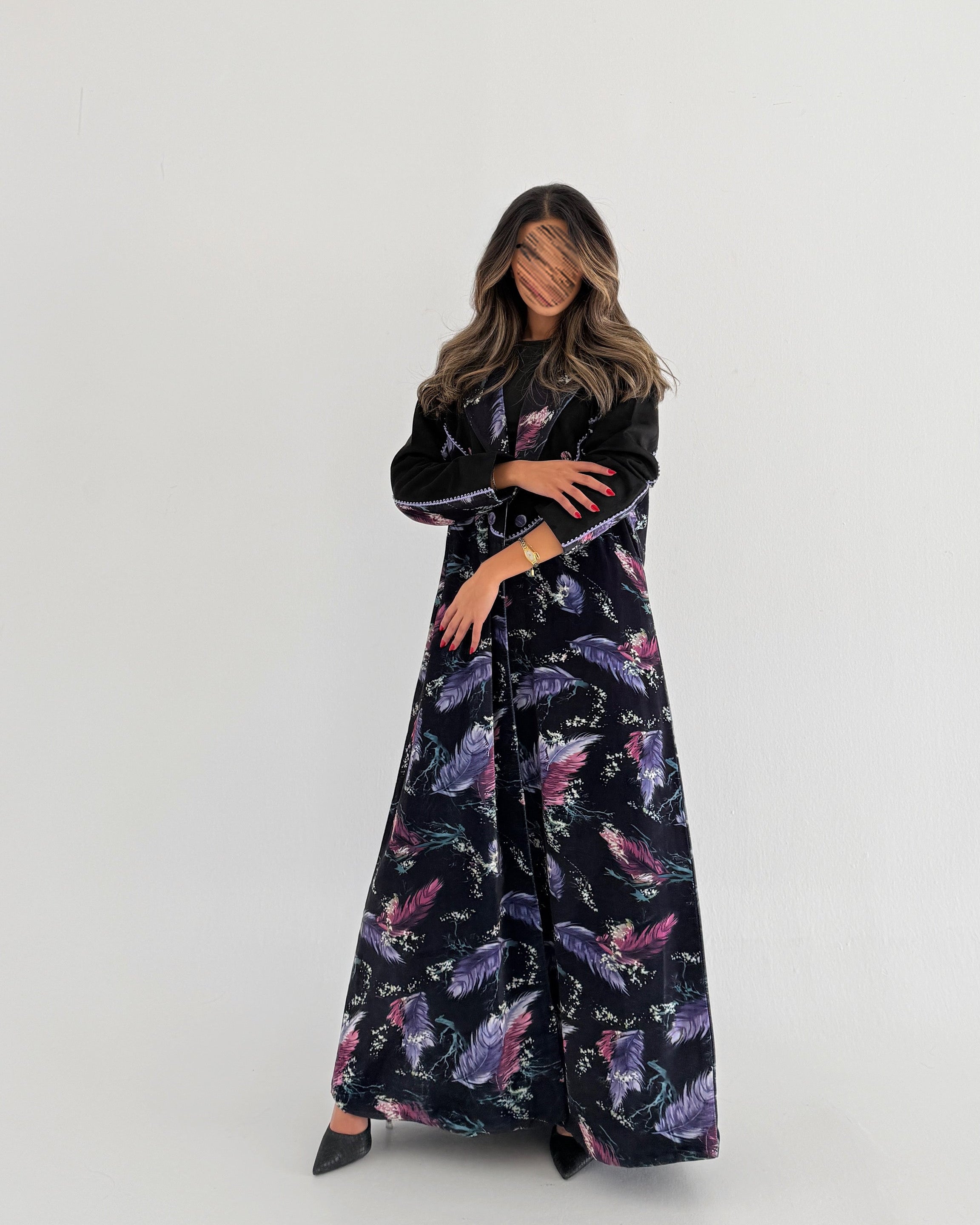 MWT757 - عباية بليزر برينت - Aya