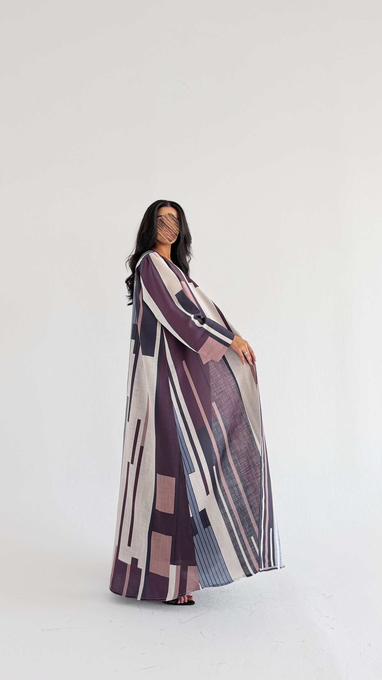 MWT1520 عباية طباعة | Printed Abaya - Aya