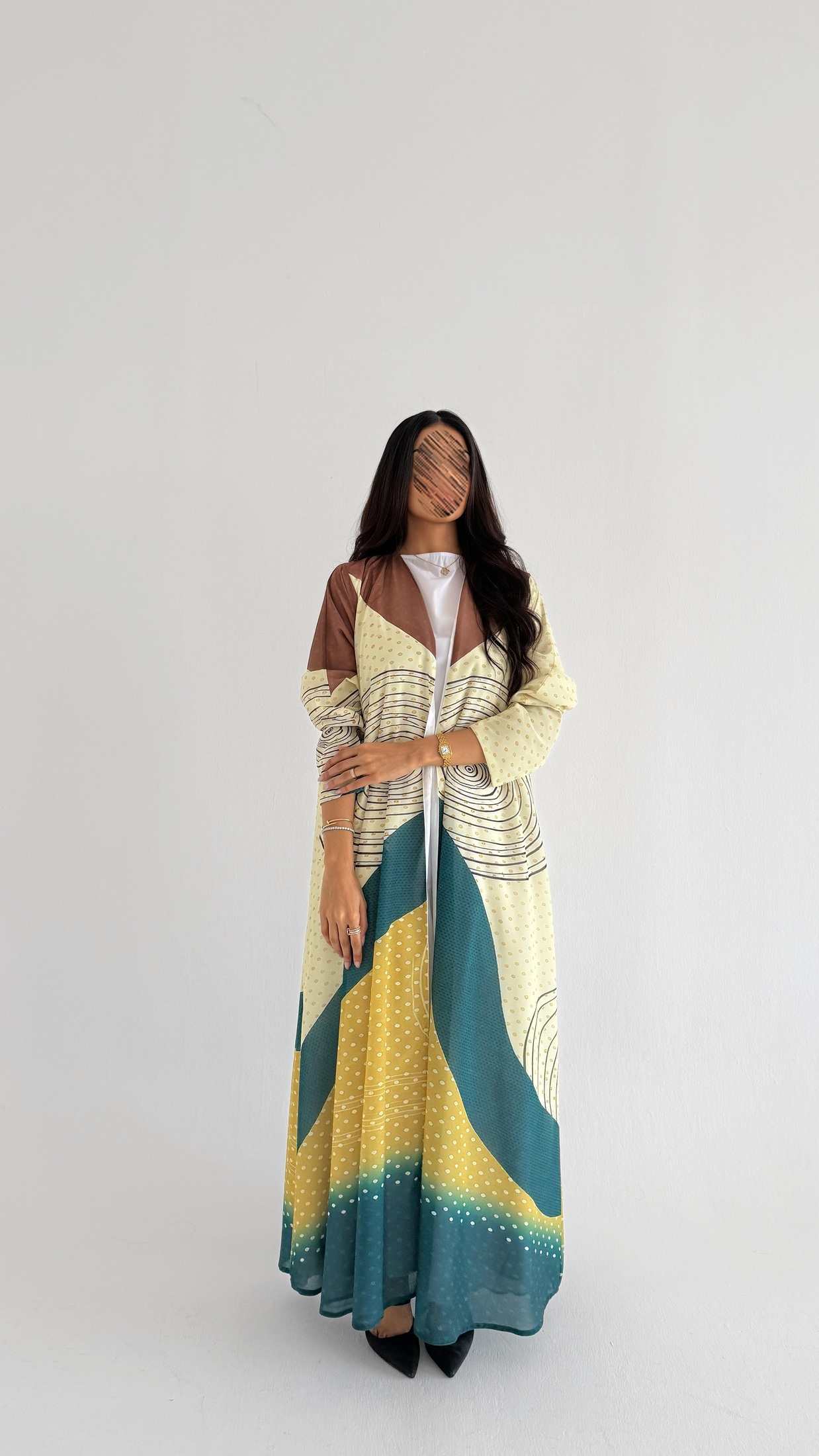 MWT2062 - عباية طباعة صيفية | Summer printed abaya - Aya