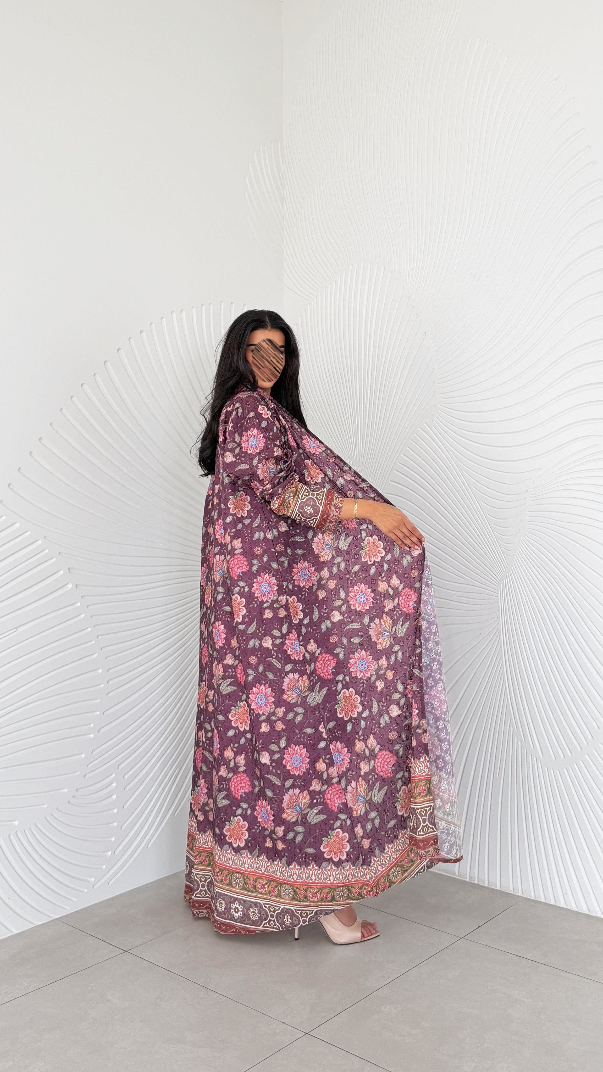 MWT2055 - عباية ركامة مشجرة - Aya