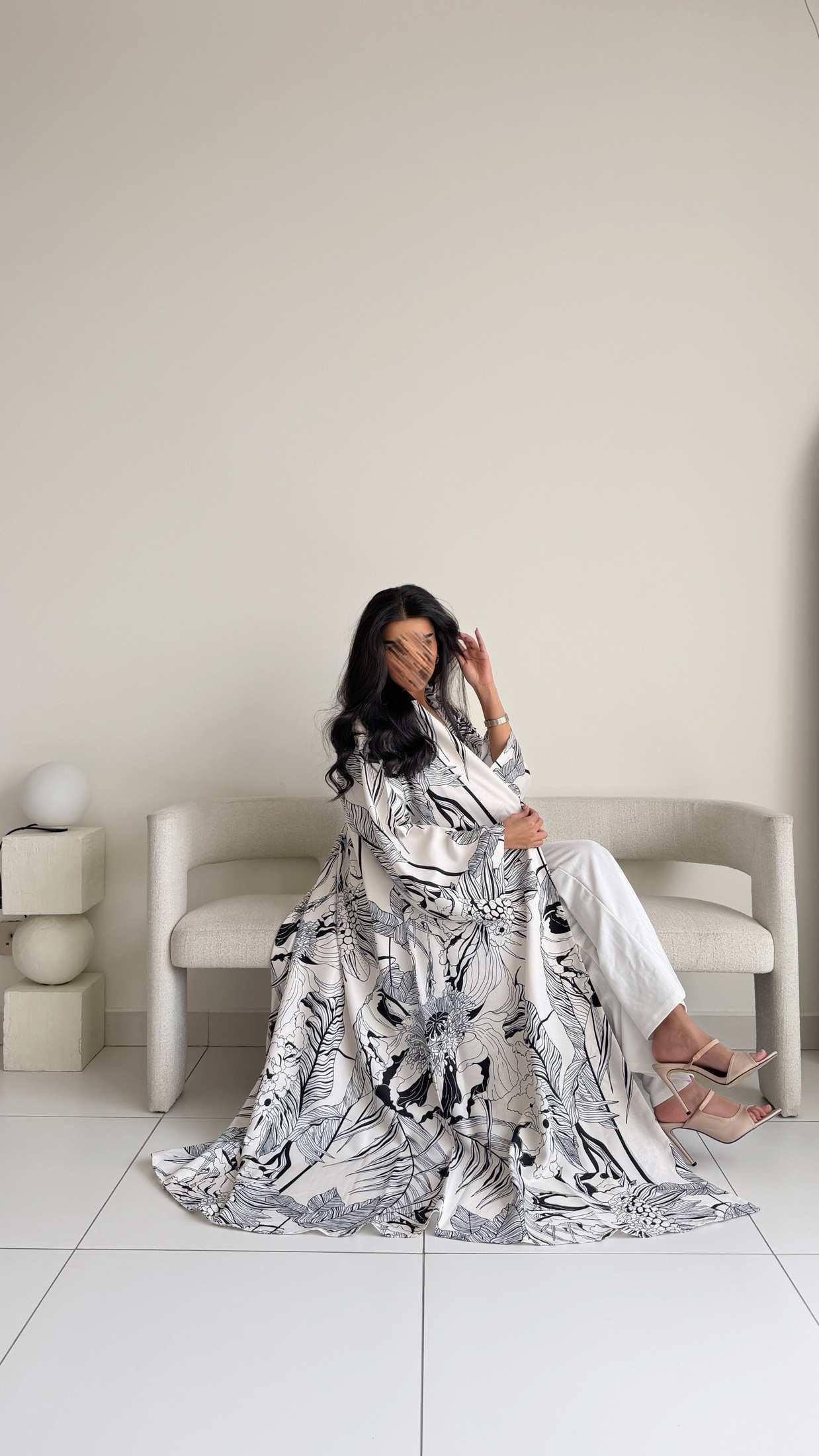 MW2208 - عباية طباعة | Printed Abaya - Aya