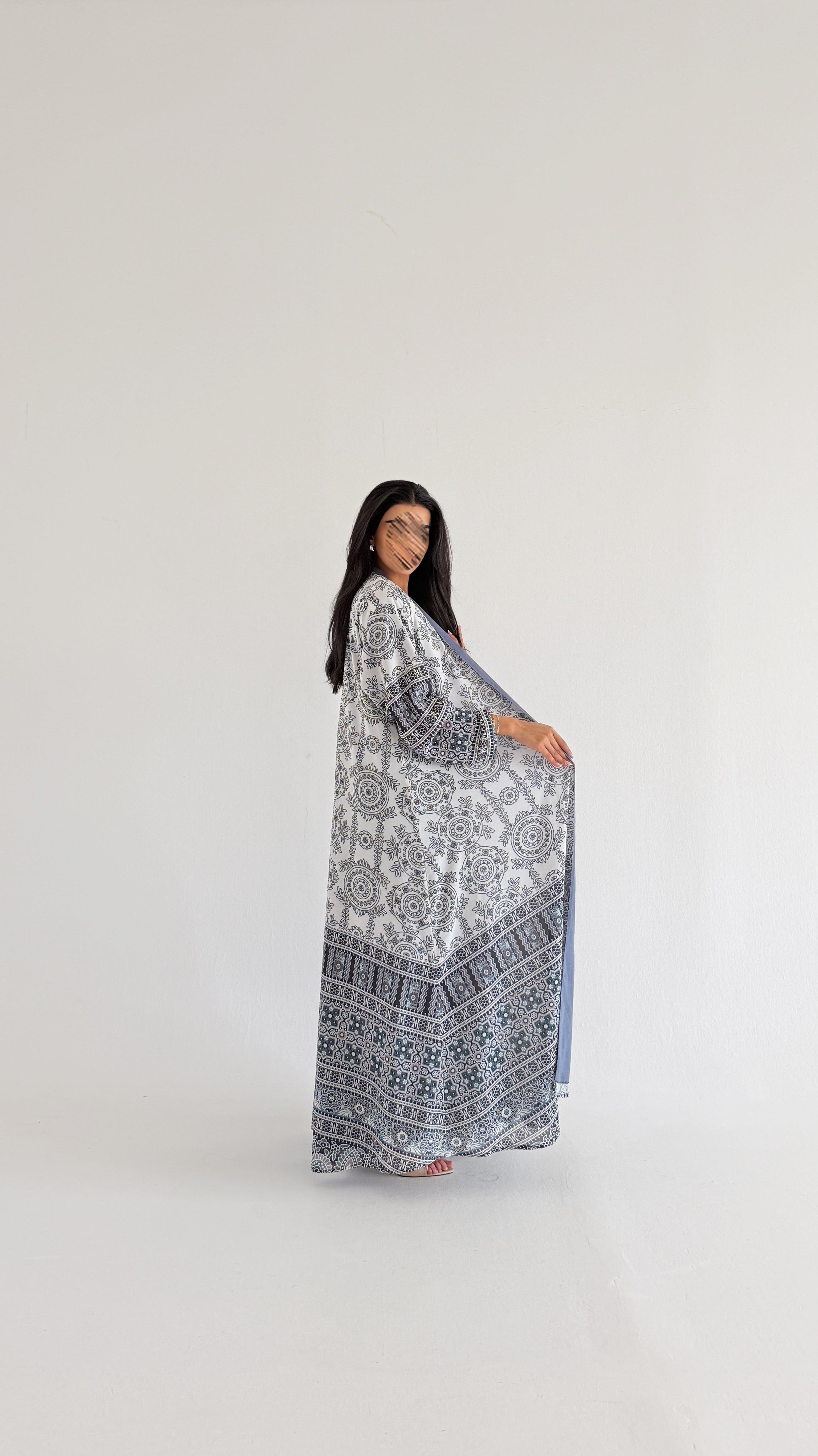 MWT2040 - عباية شيفون مشجرة صيفية - Aya