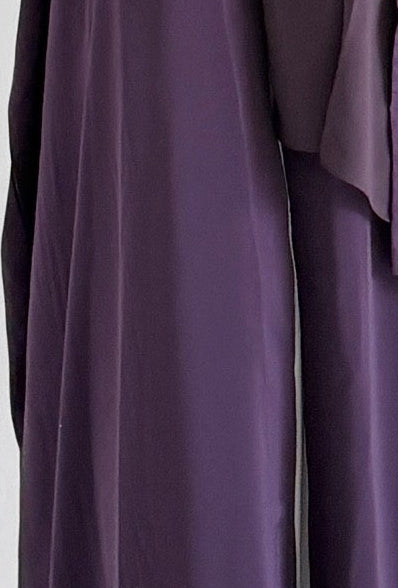 MW2153 - عباية كريب بقصة نص بشت مع اضافه خامتين راقيه - Aya