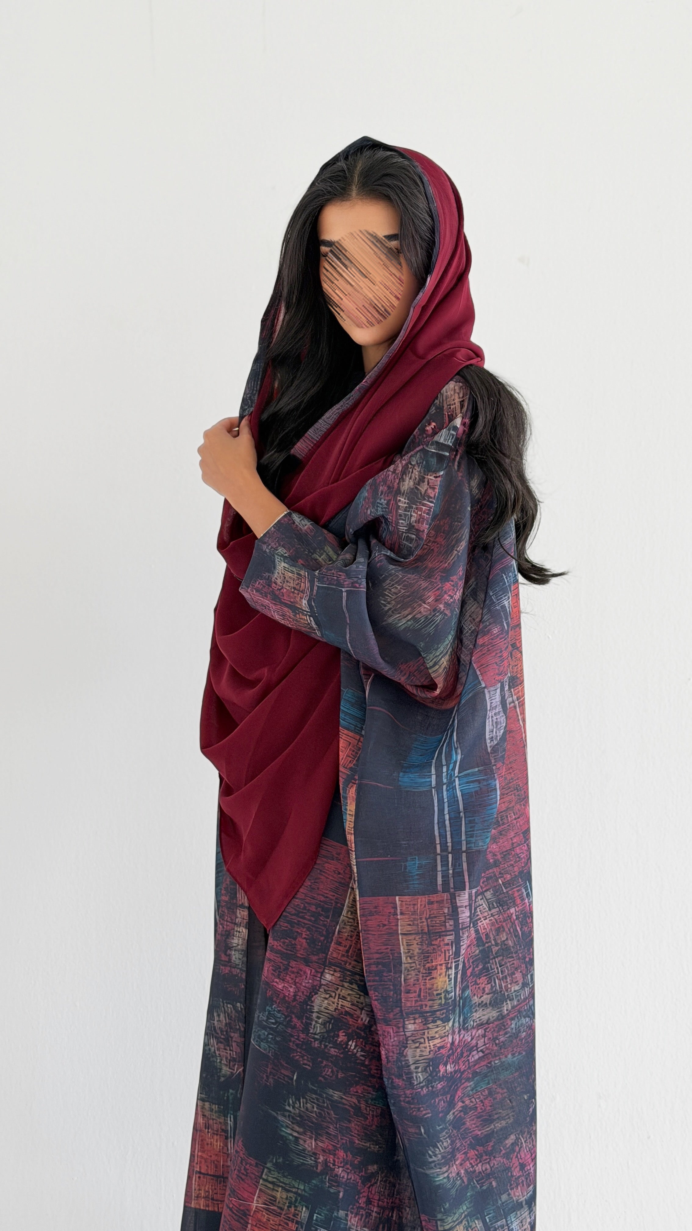 MWT1077 - عباية طباعة | Printed Abaya - Aya
