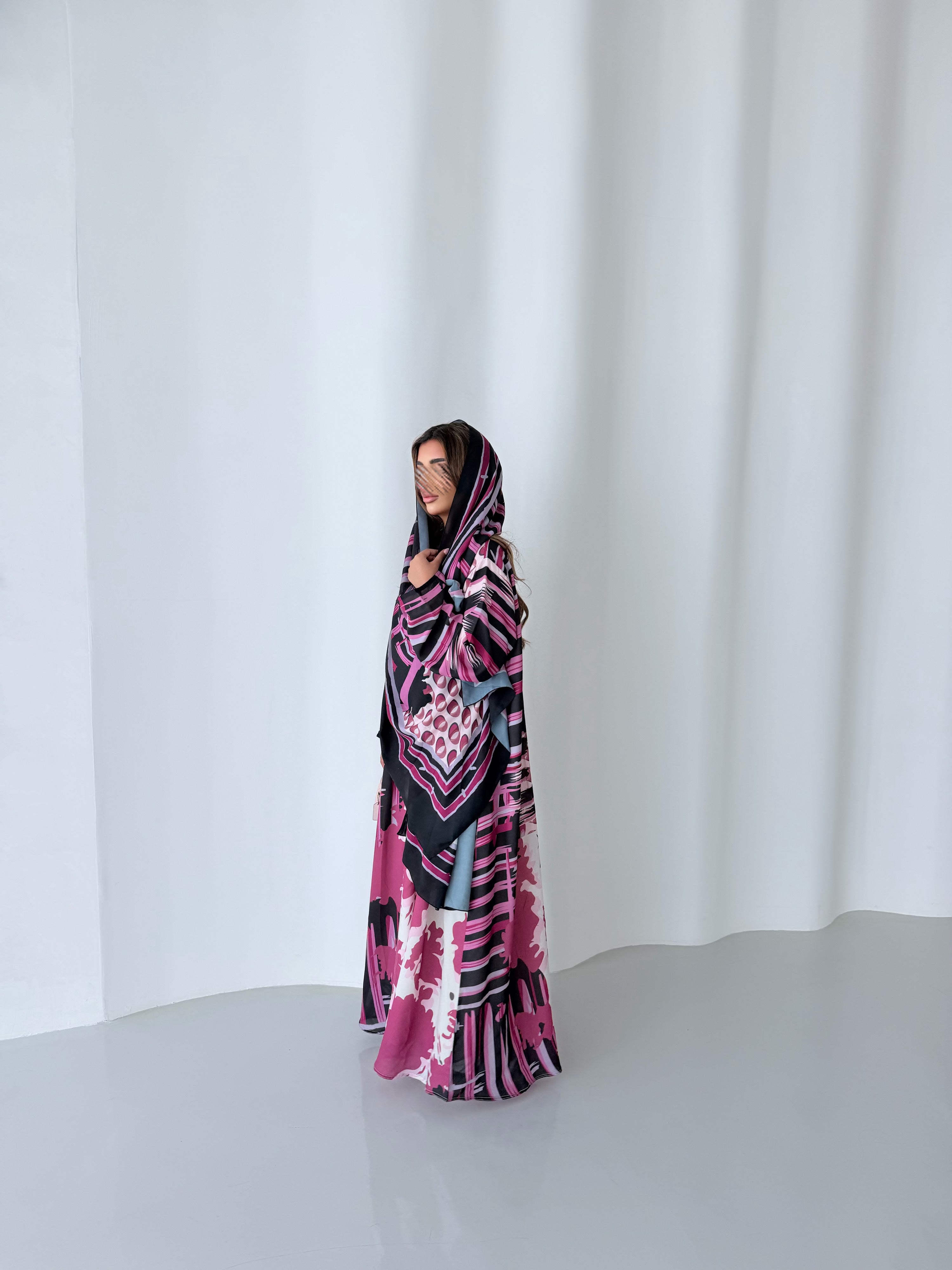 Mwt1175 - عباية طباعة صيفية | Summer printed abaya - Aya