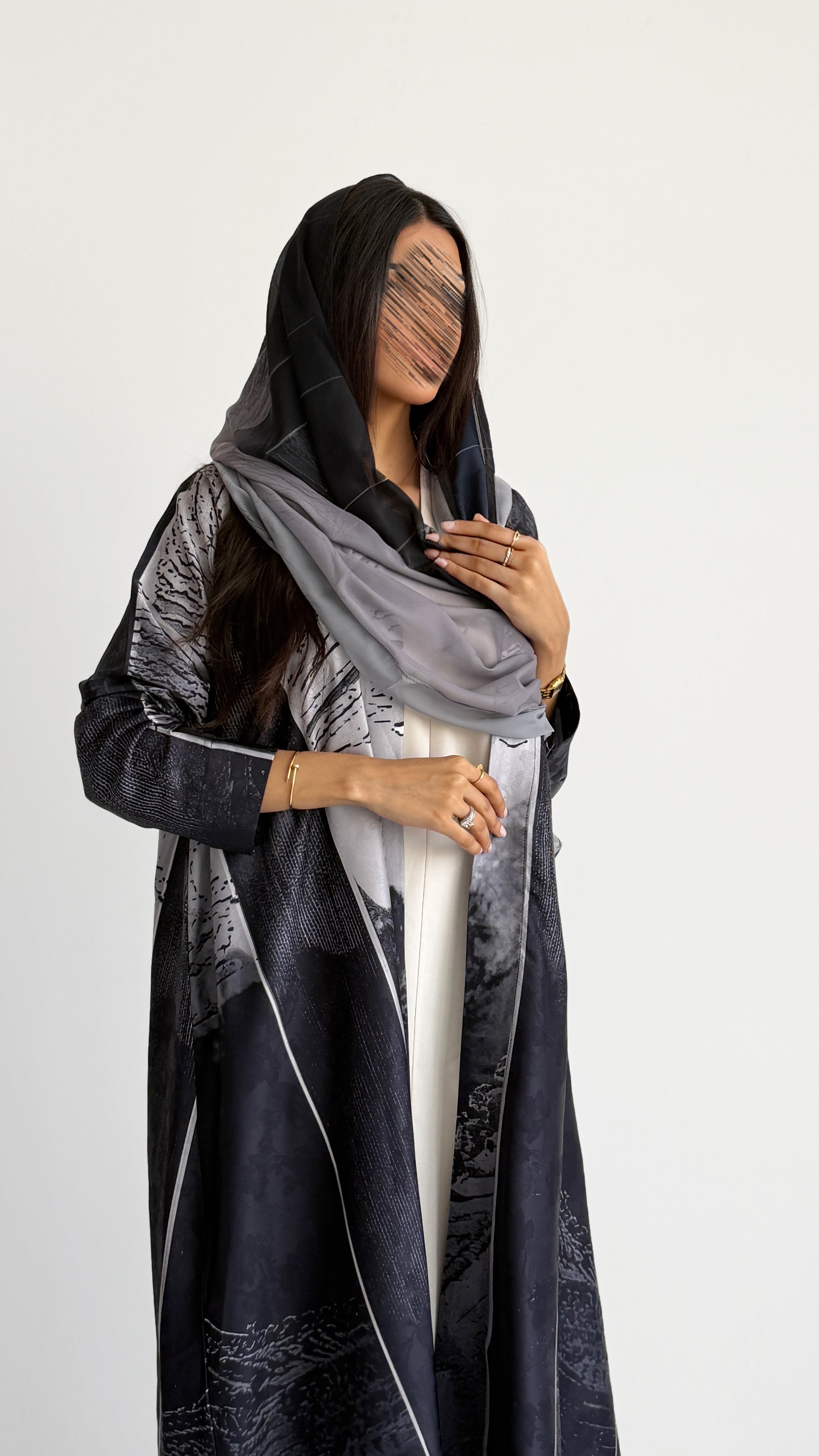 MWT1437 عباية طباعة | Printed Abaya - Aya