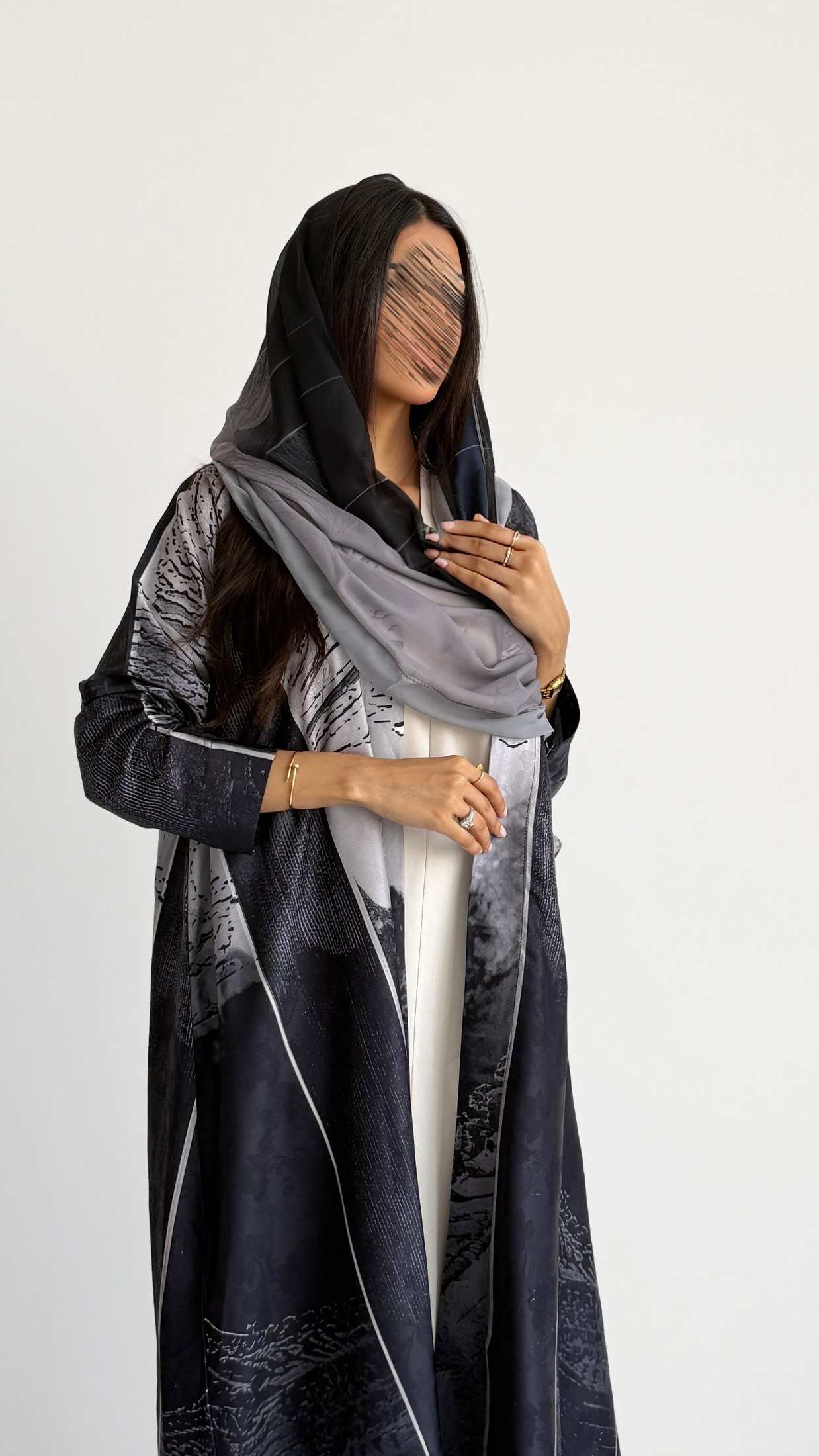 MWT1437 عباية طباعة | Printed Abaya - Aya