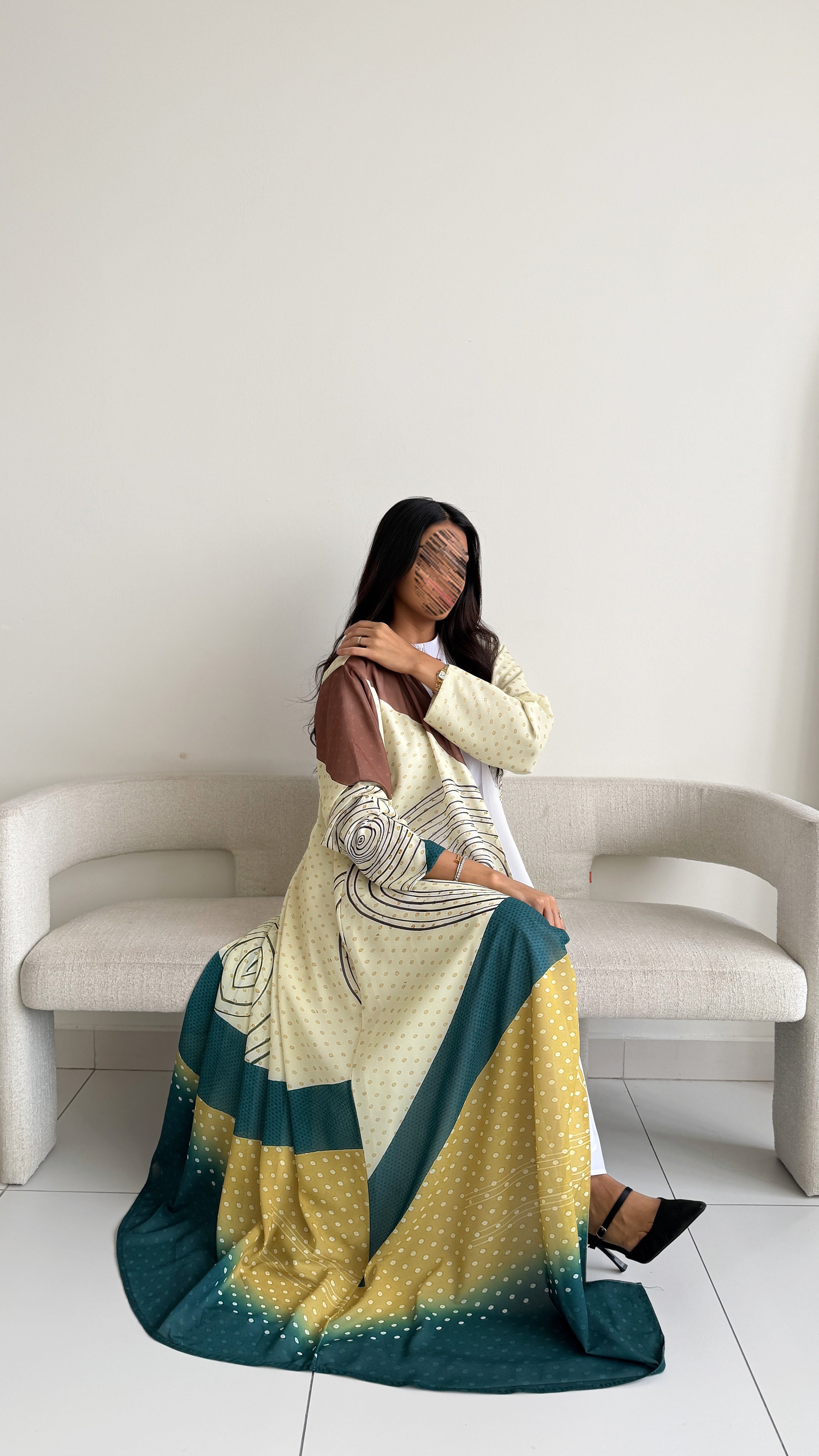 MWT2062 - عباية طباعة صيفية | Summer printed abaya - Aya