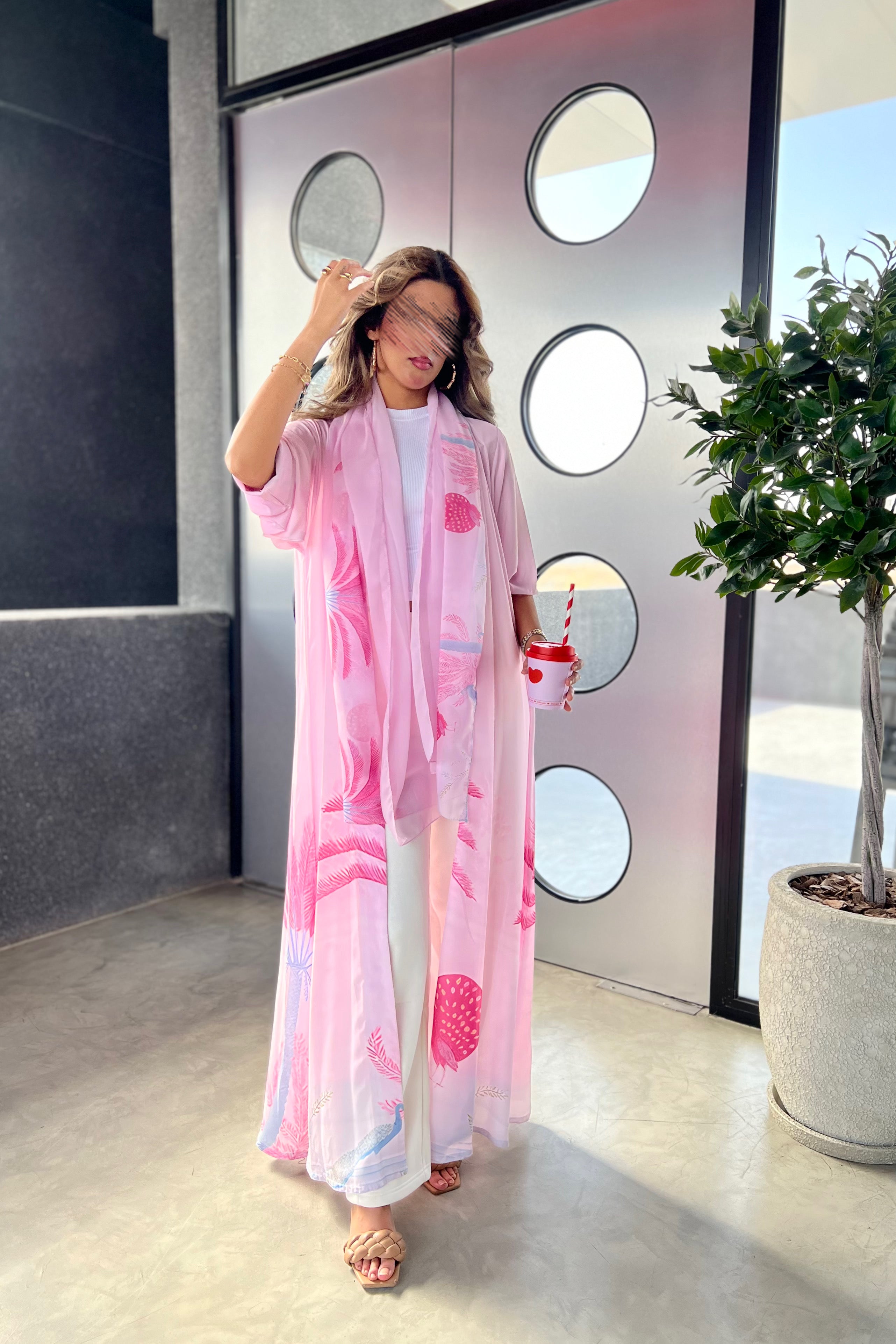 MWT477 - عباية طباعة زهرية - Aya