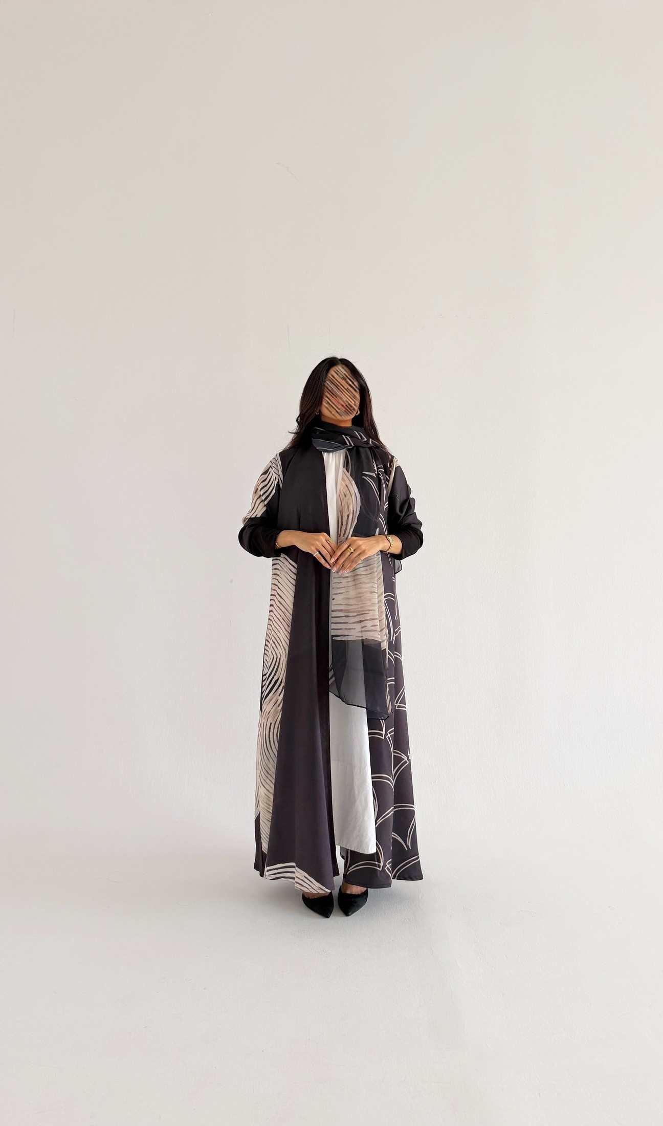 MWT1157 - عباية طباعة | Printed Abaya - Aya