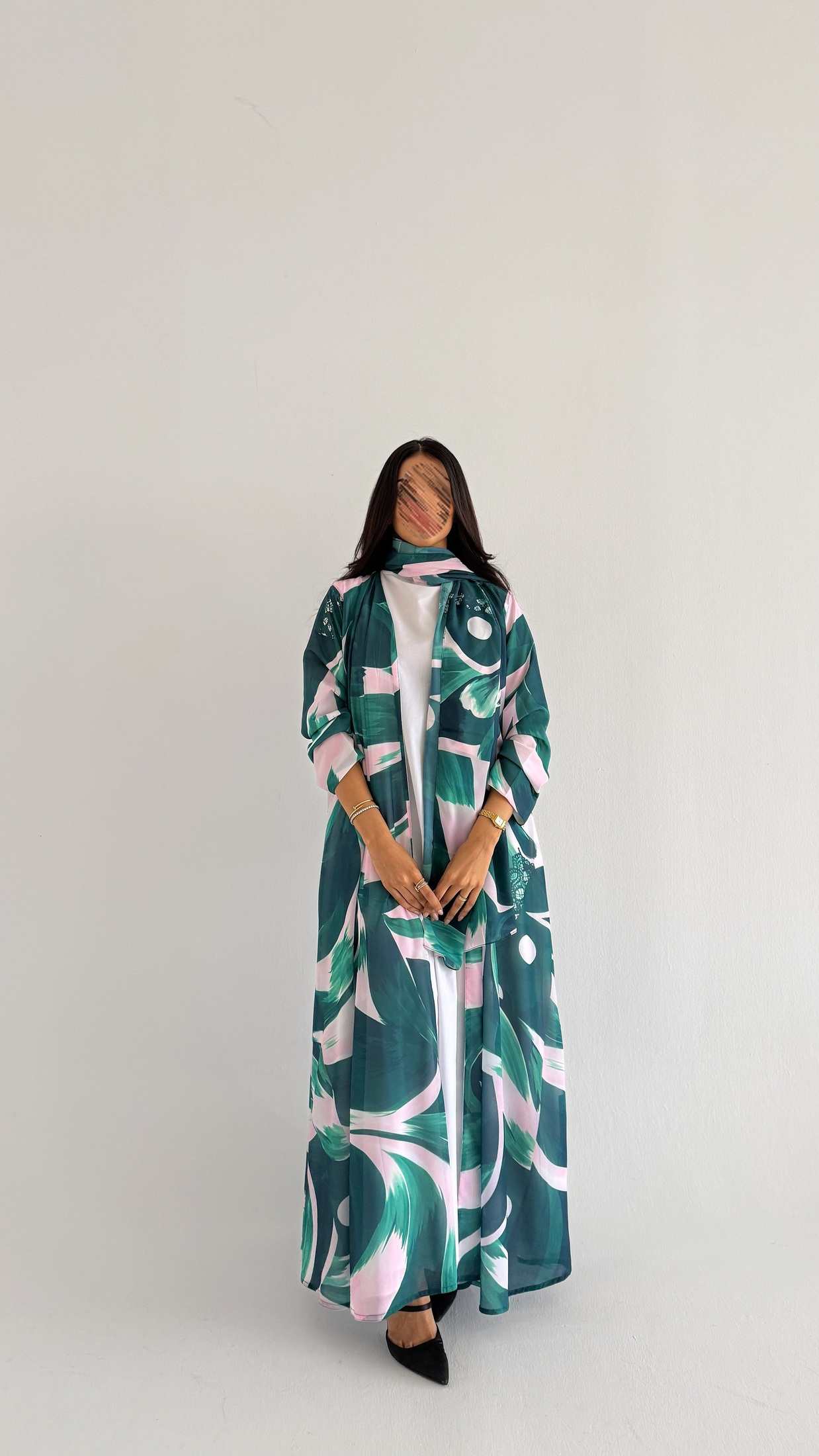 MWT2061 - عباية طباعة صيفية | Summer printed abaya - Aya