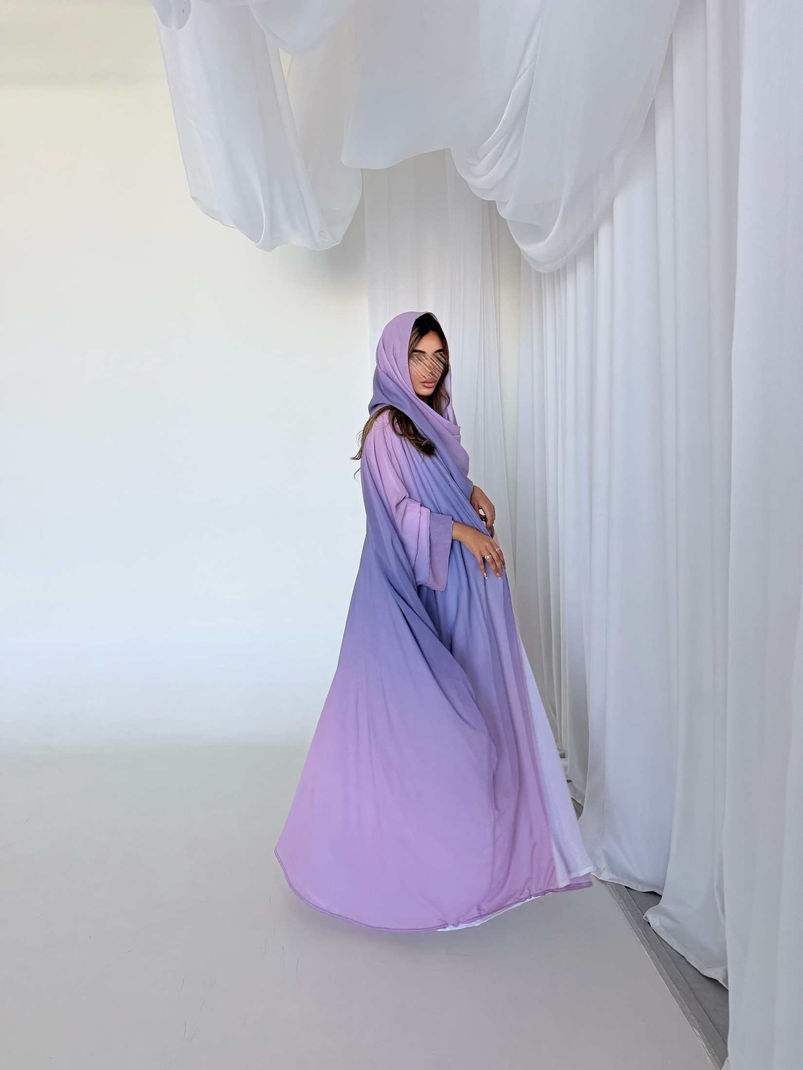 MWT5152 - عبايه شيفون اومبريه مبطن - Aya