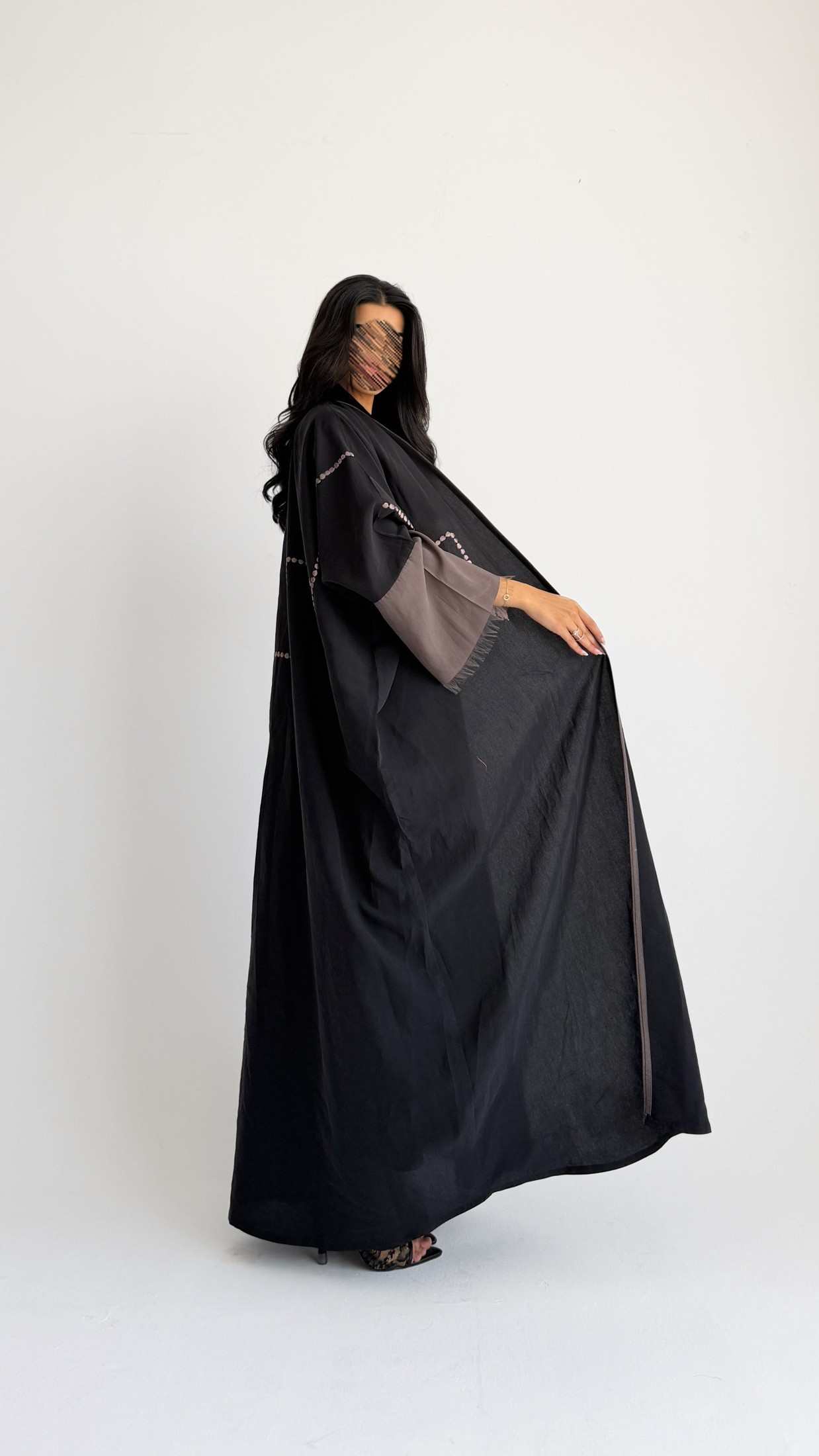 MWT1224 - عباية تطريز صيفي |Summer Embroidered Abaya - Aya