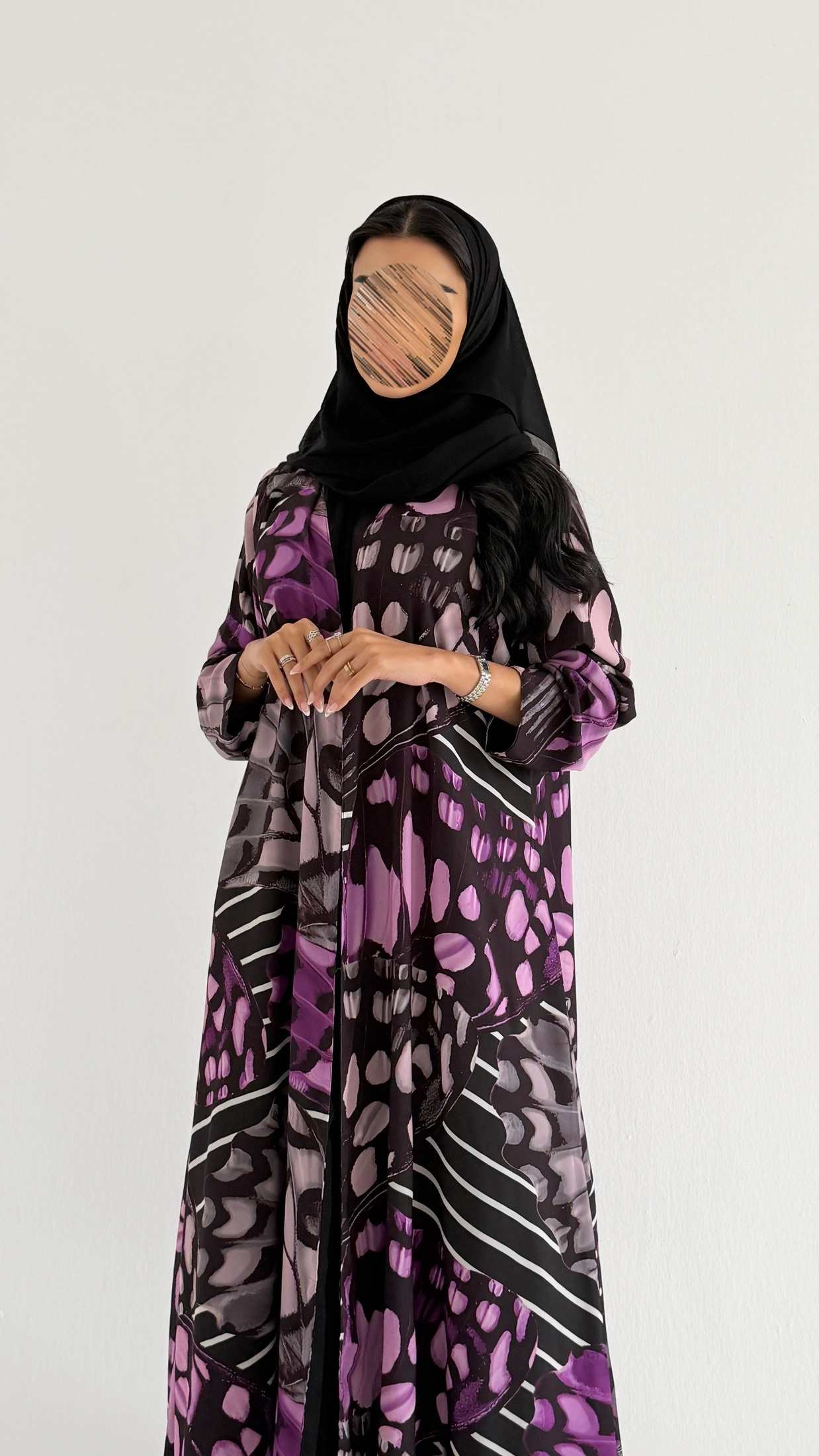 MWT2134 - عباية طباعة- Printed Abaya - Aya