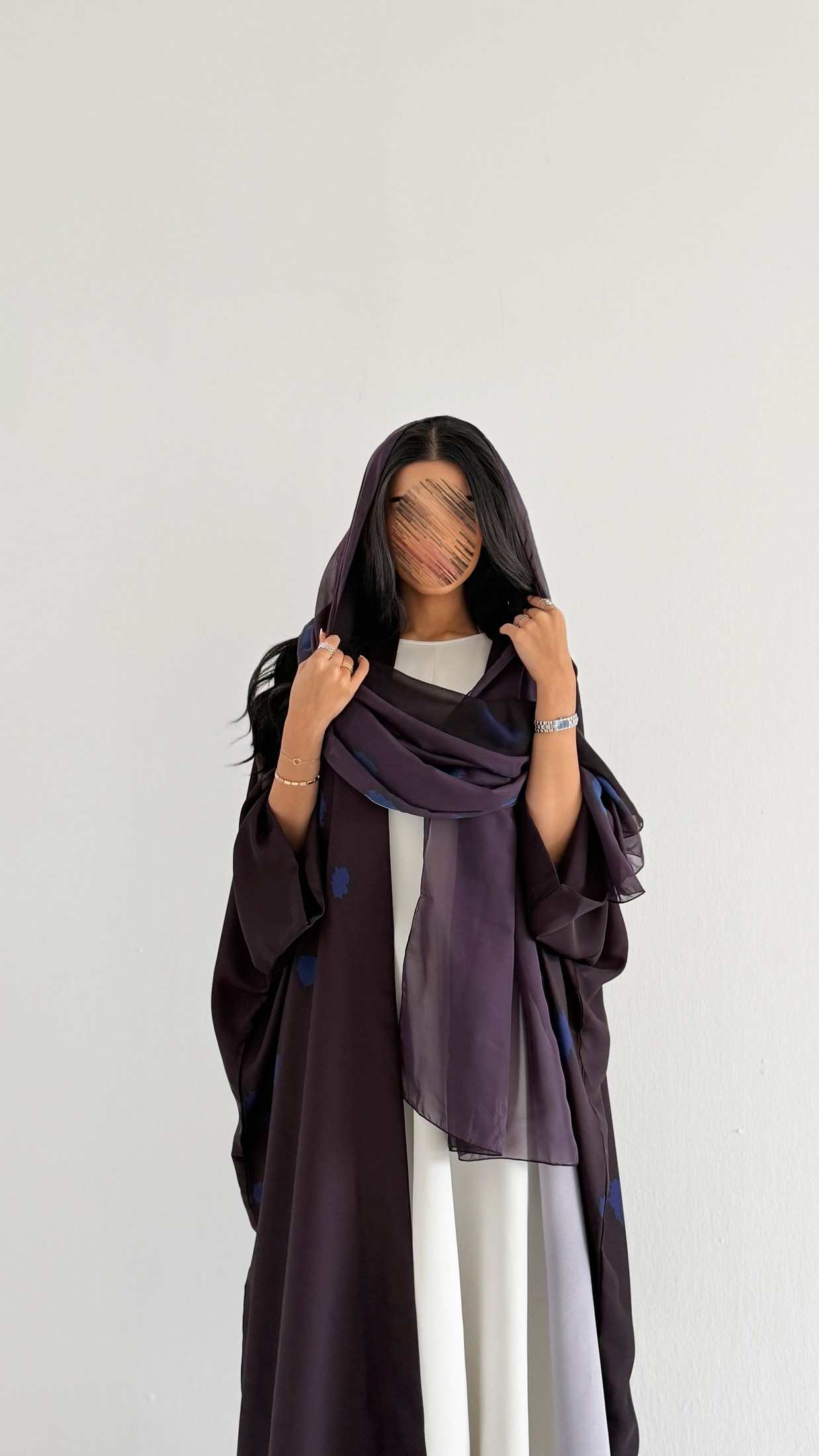 MWT1209 - عباية بطباعة | Printed Abaya - Aya