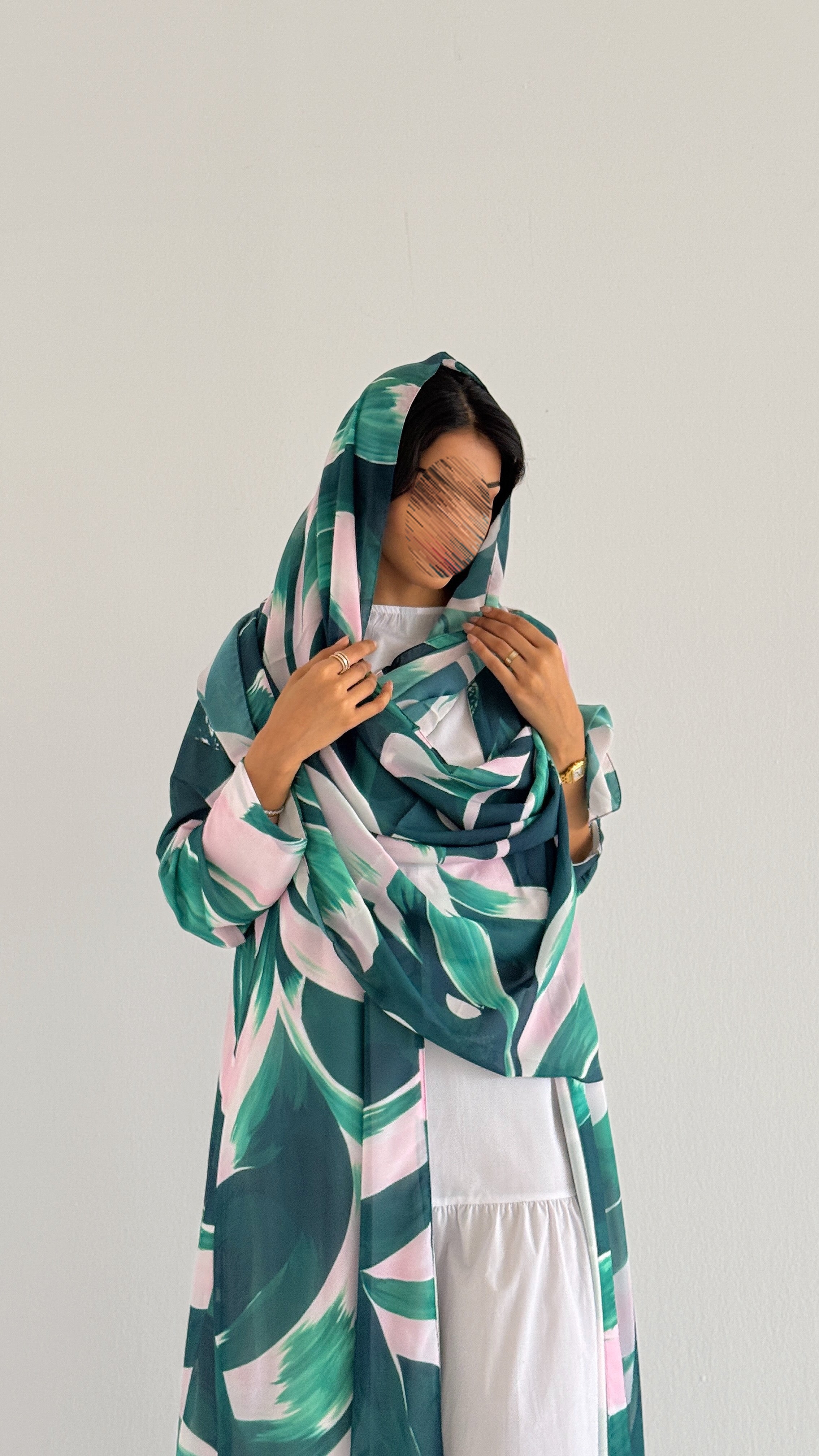 MWT2061 - عباية طباعة صيفية | Summer printed abaya - Aya