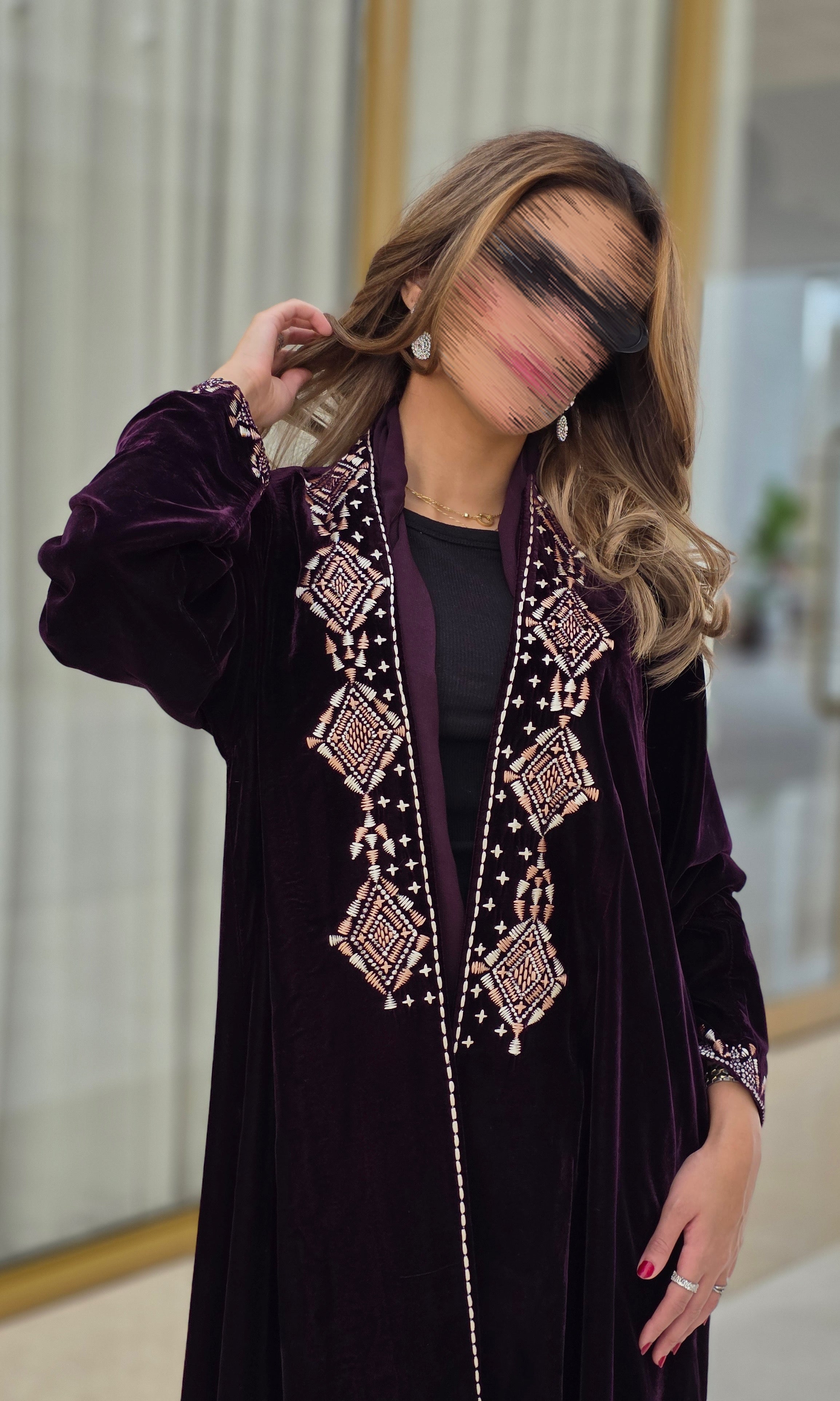 MWT685 - عباية تطريز موفي - Aya