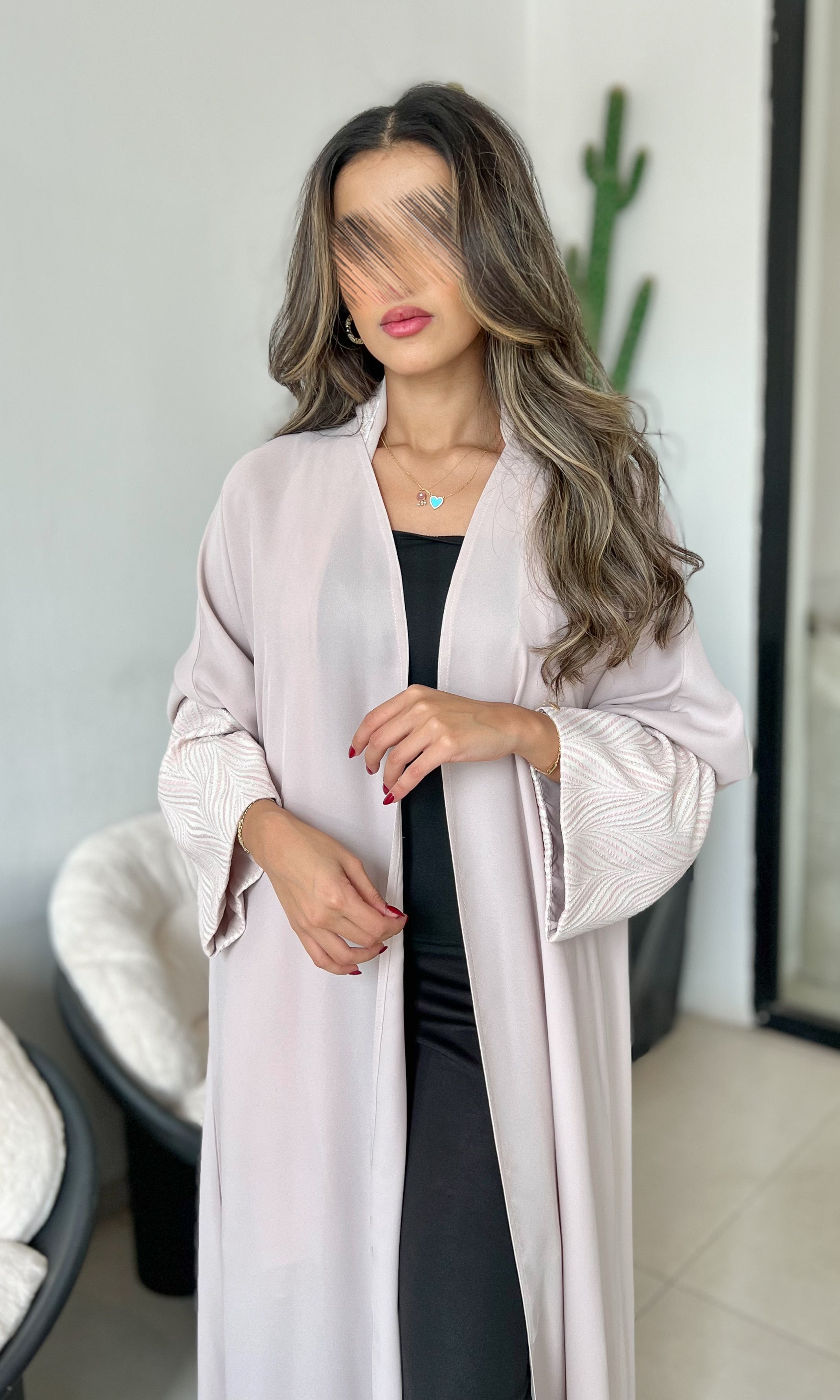 MW645 - Light Crepe Standing with Jacquard Half-Cloche