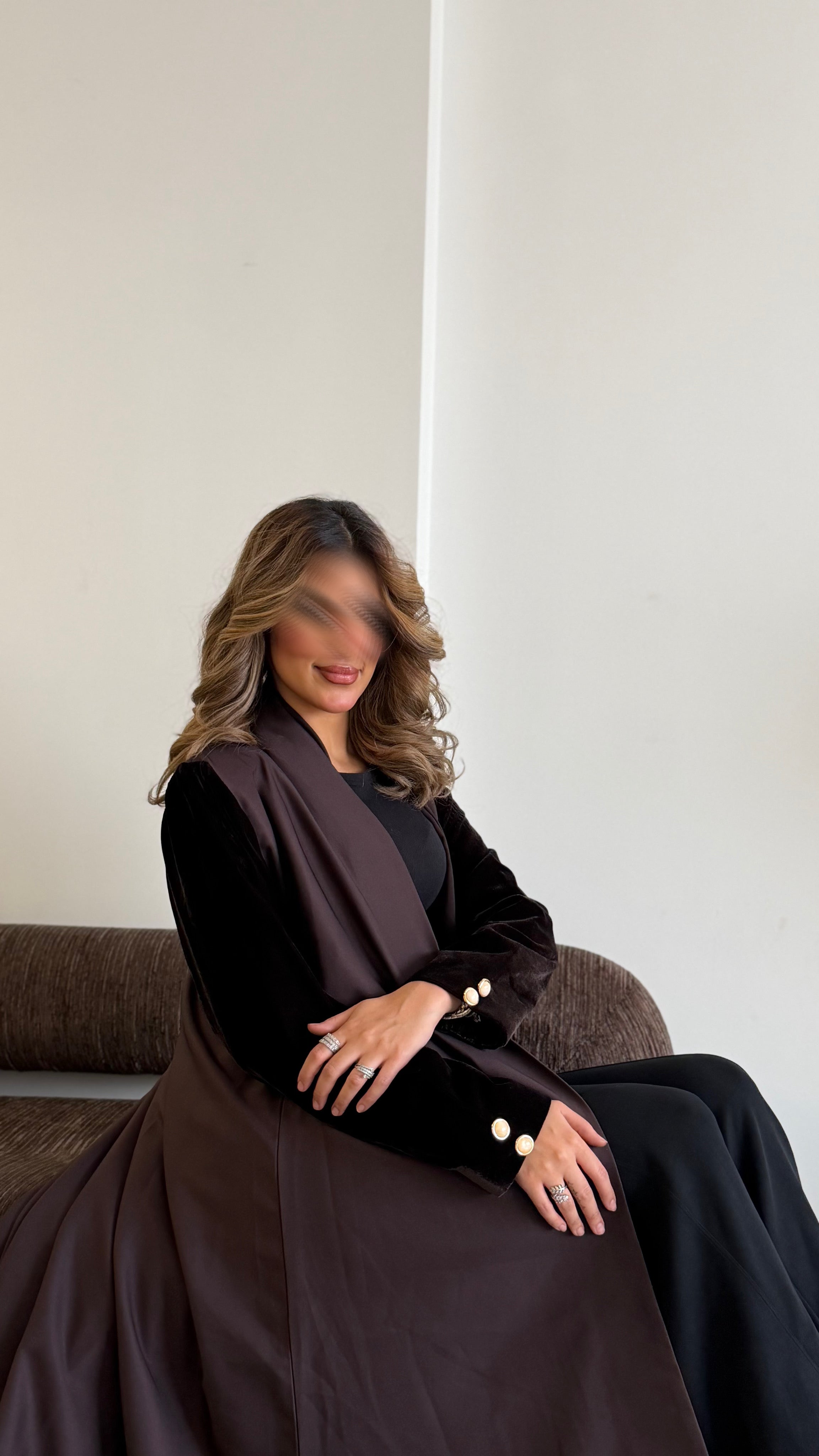 MWT541 - عباية بليزر مع تفته - Aya