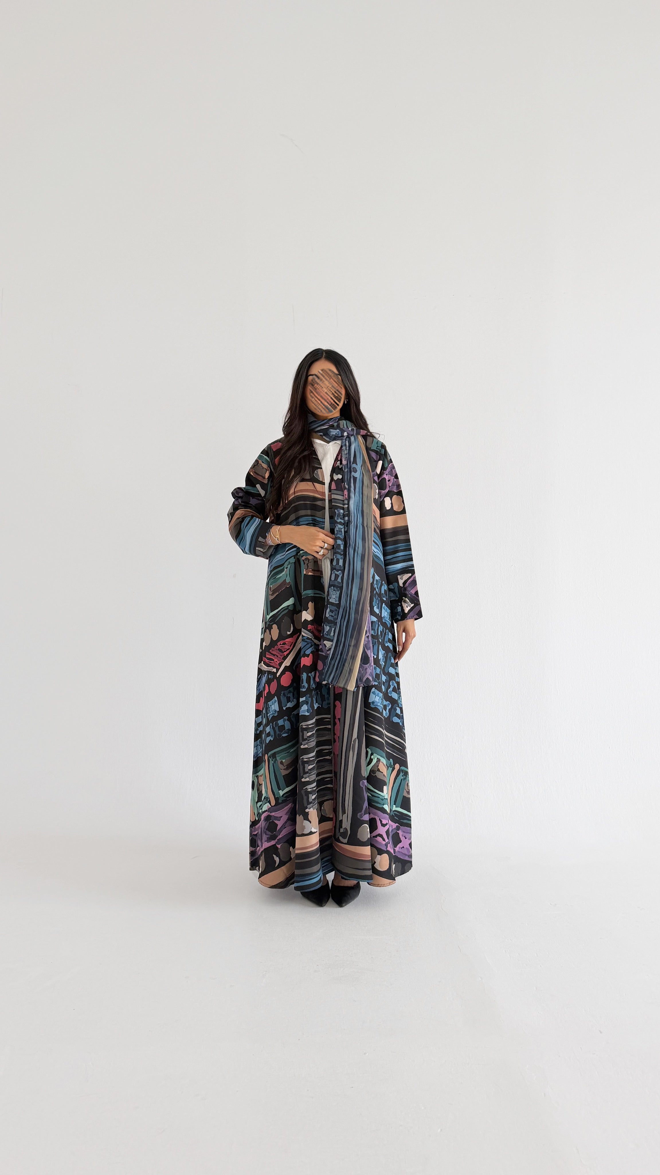 MWT1166 - عباية طباعة | Printed Abaya - Aya