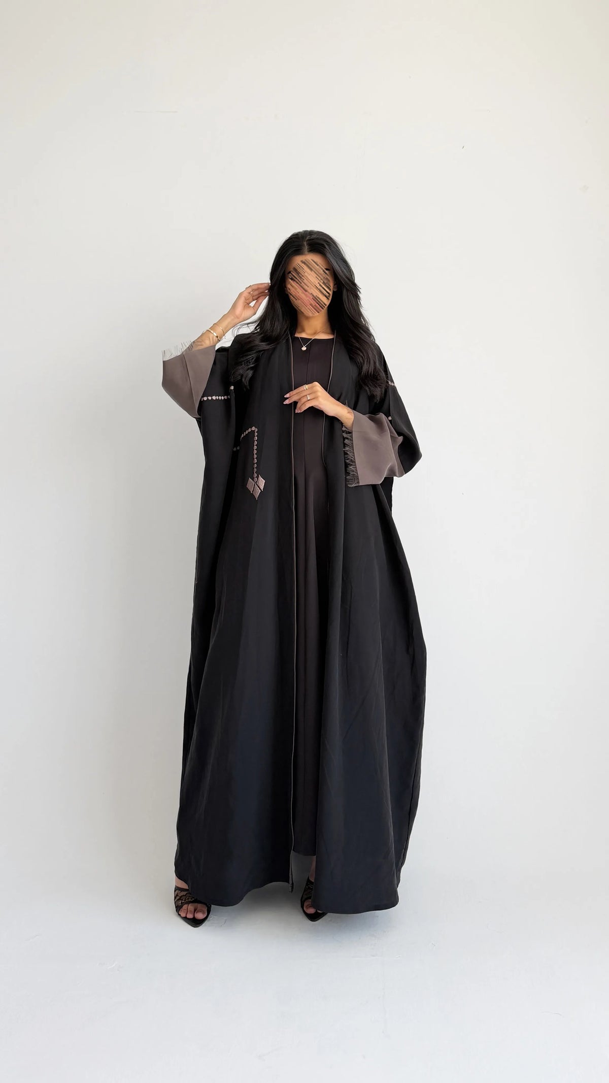 MWT1224 - عباية تطريز صيفي |Summer Embroidered Abaya - Aya