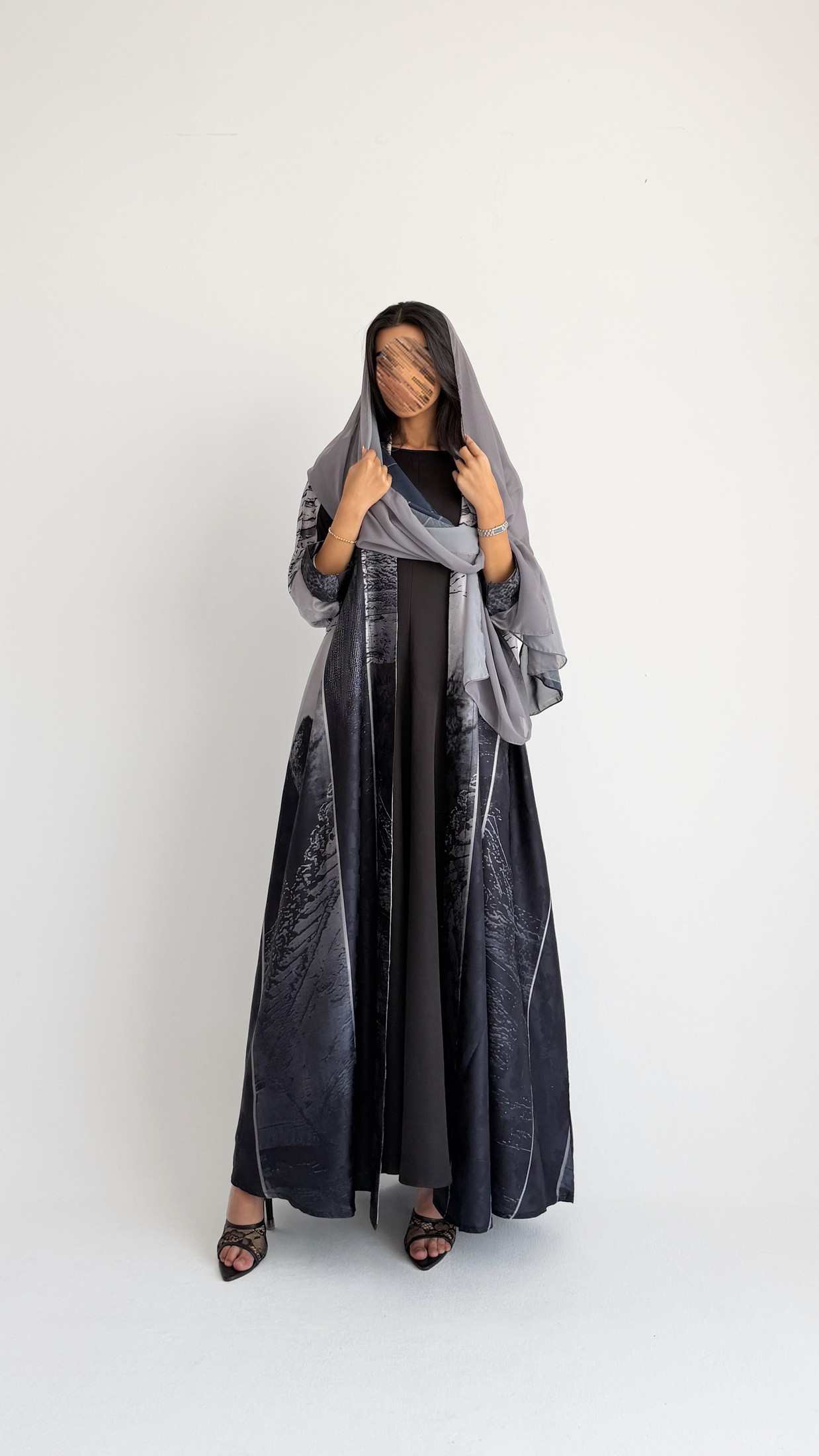 MWT1437 عباية طباعة | Printed Abaya - Aya