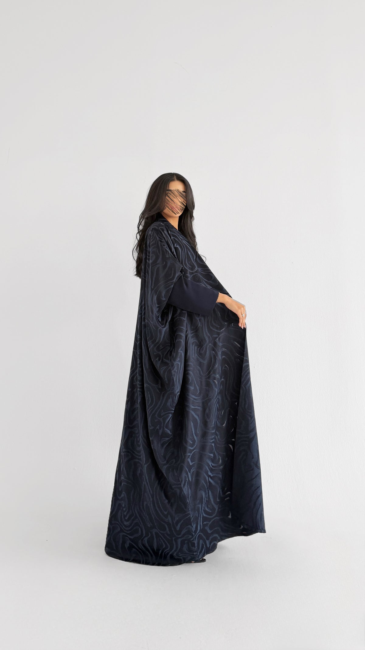 MWT1256 - عباية كحلي جاكار - Aya