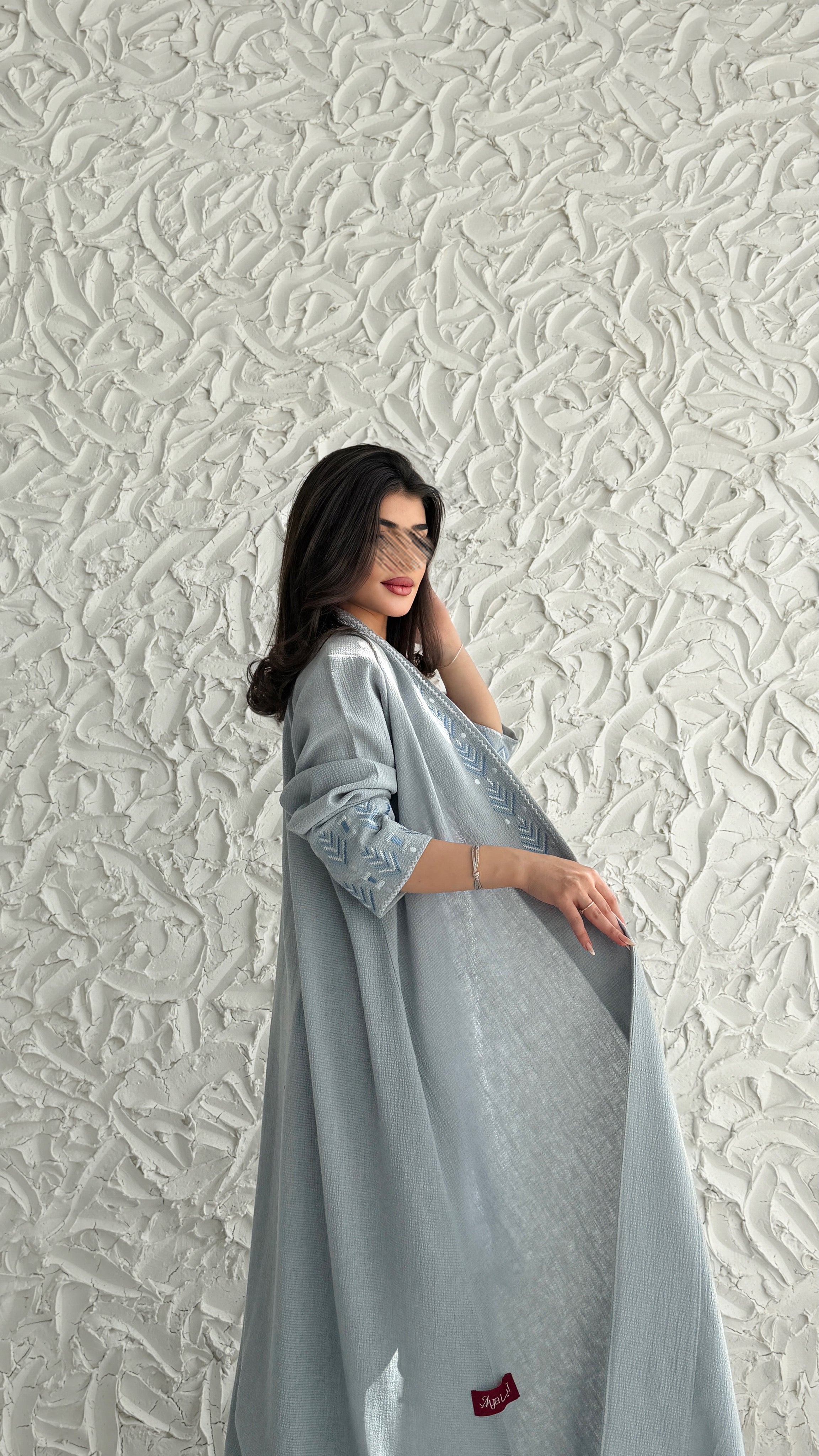 MW2060 - عباية لنن هندي قصه هينك تطريز يدوي - Aya