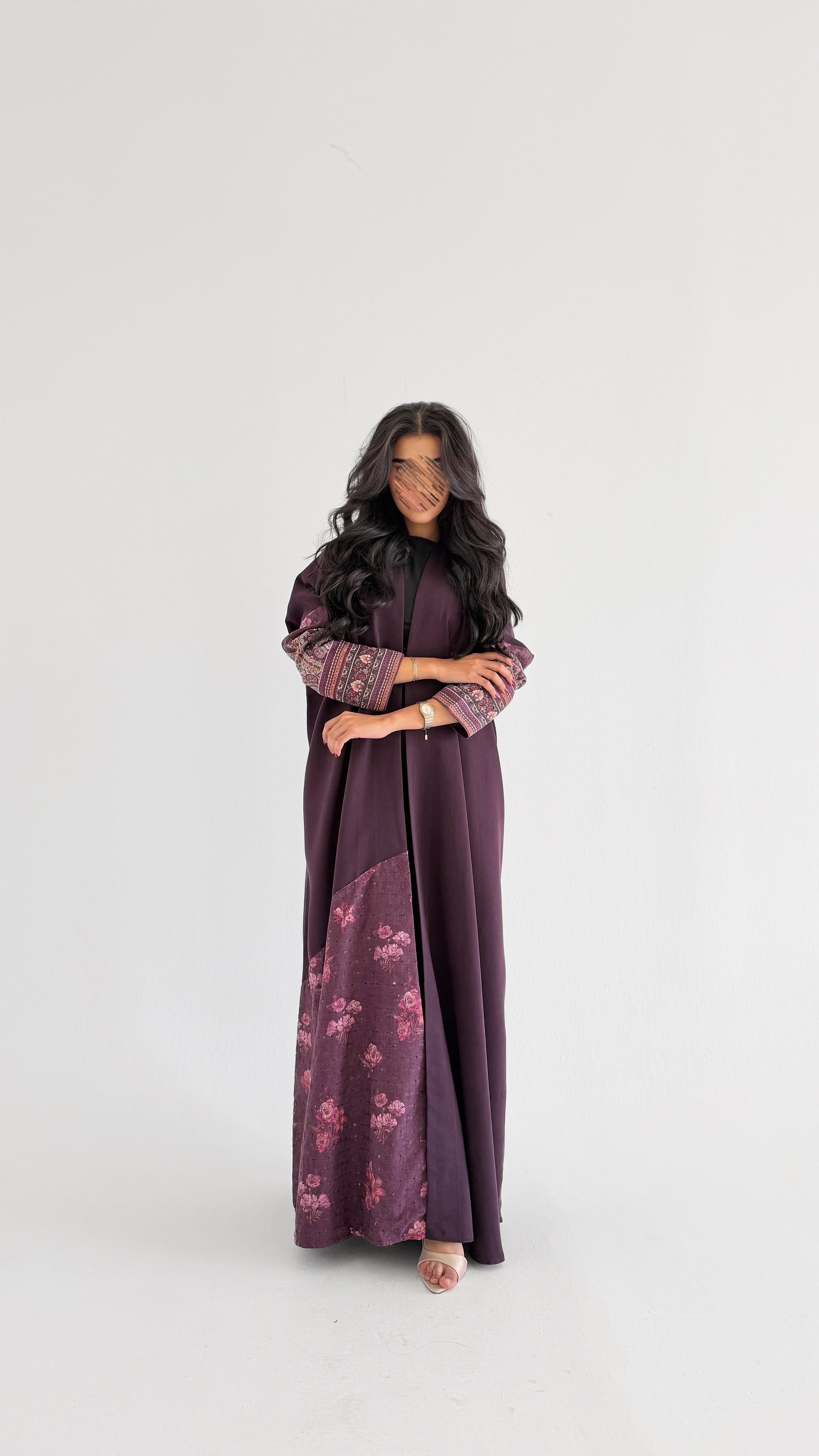 MWT1027 - عبايه بتدخيله ركامة هندي - Aya