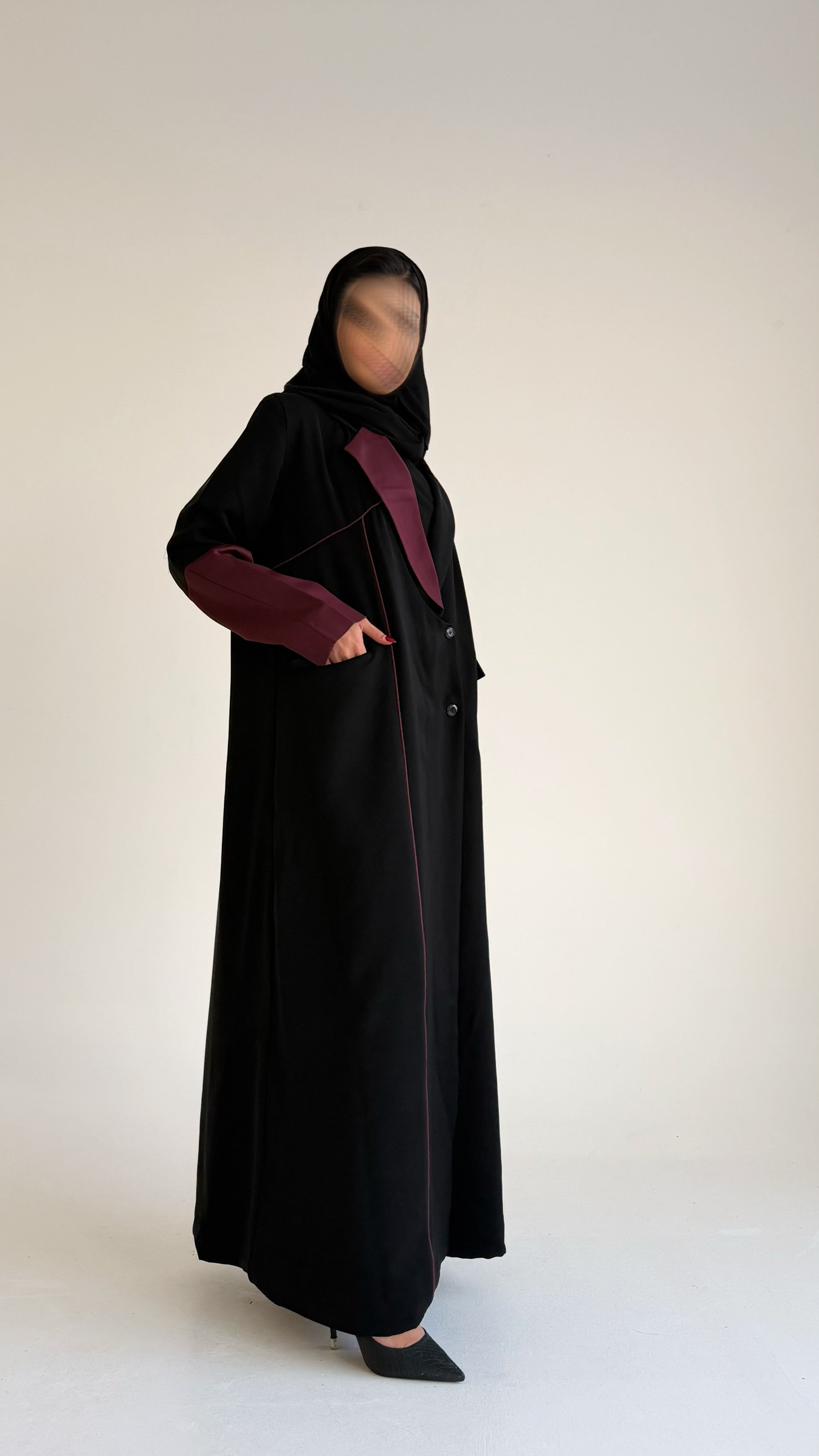 MW1734 - عباية بليزر اسود - Aya