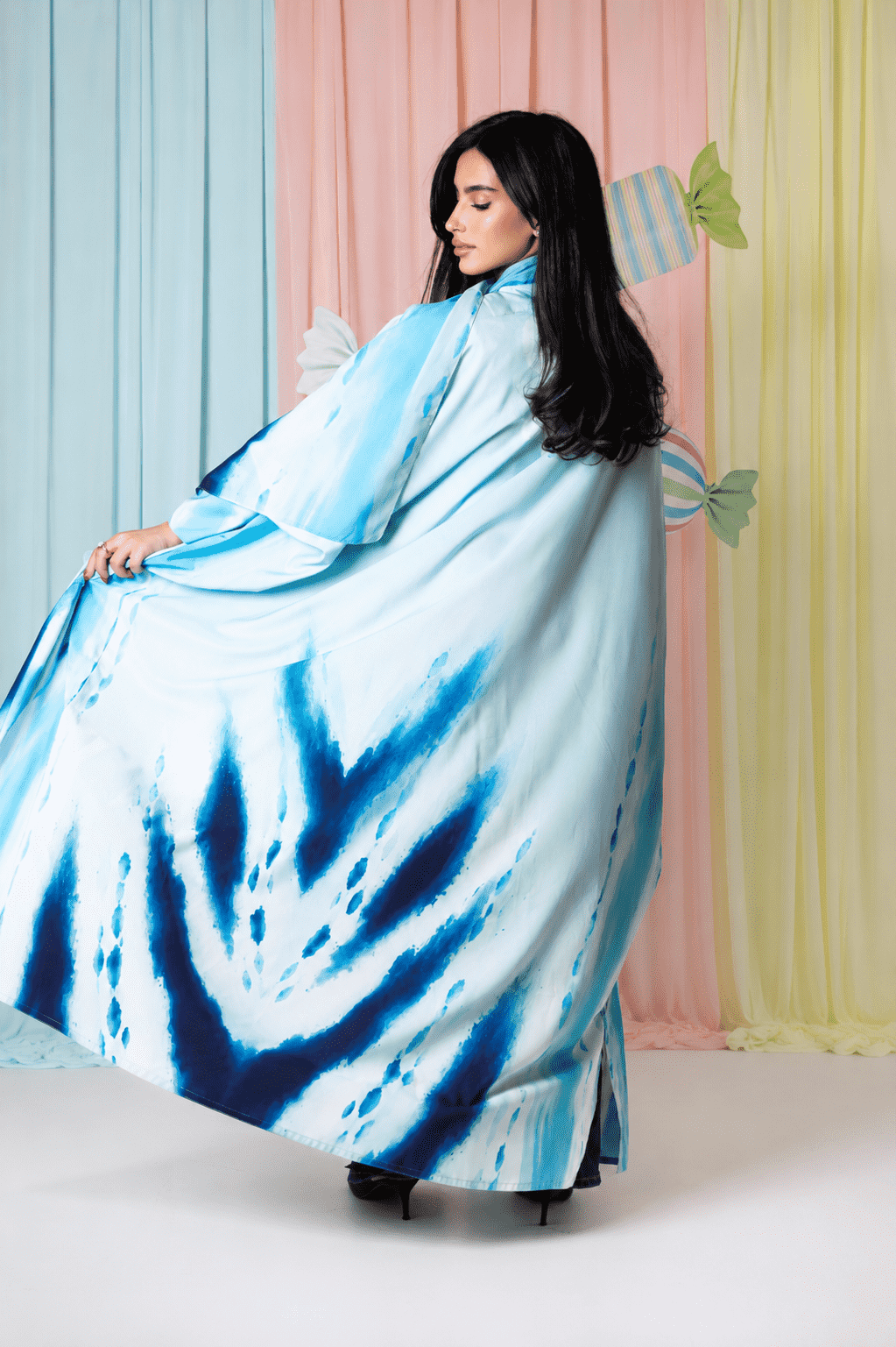 MWT1207 - Baby Blue Summer Abaya| عباية صيفية